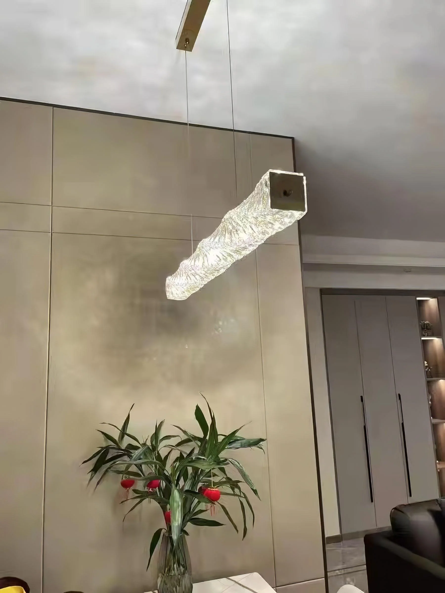 Stream Long Crystal Pendant Lamp - Image 25