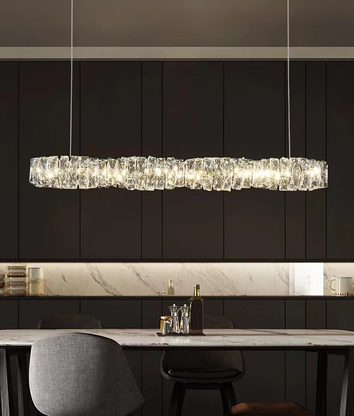 Stream Long Crystal Pendant Lamp - Image 32