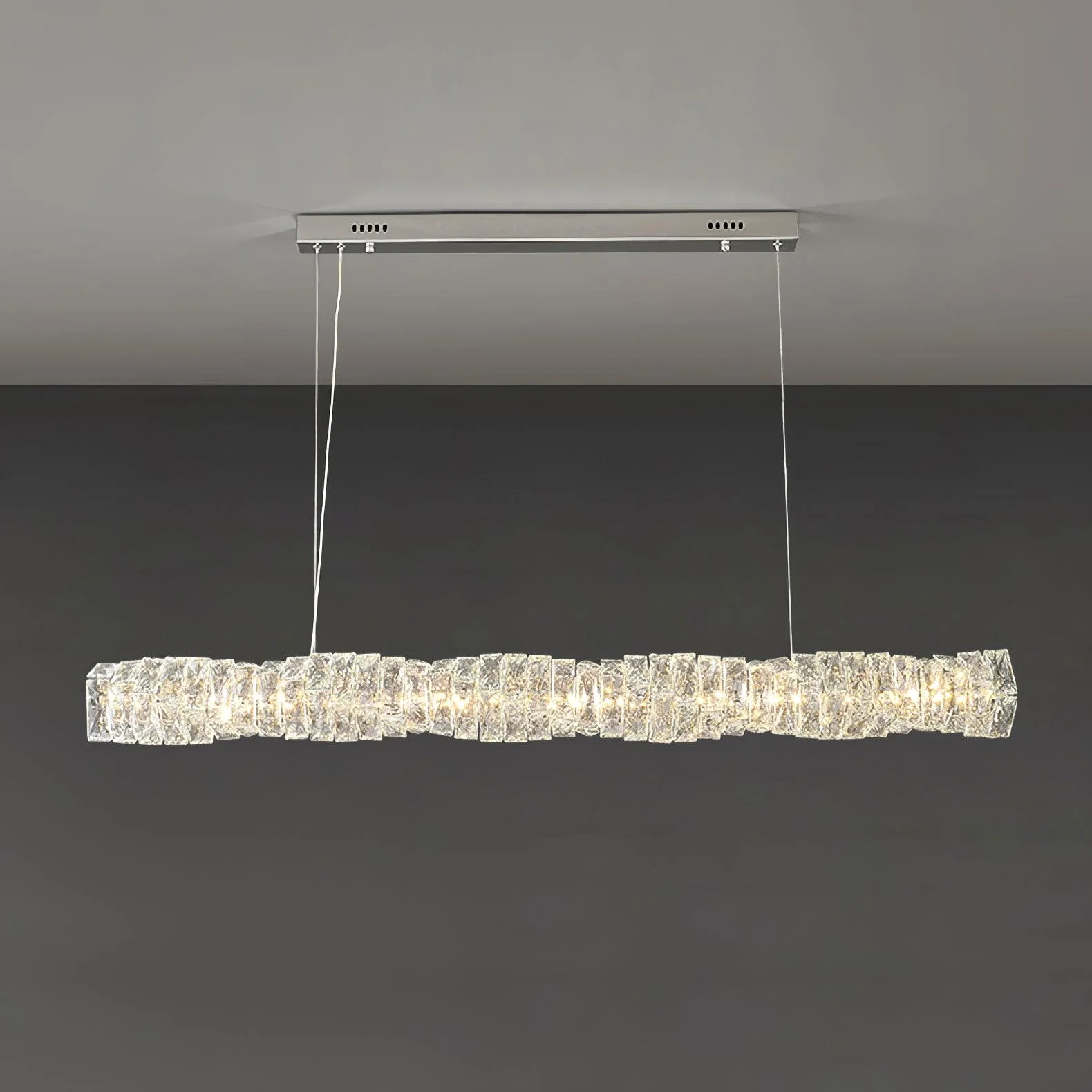 Stream Long Crystal Pendant Lamp - Image 39