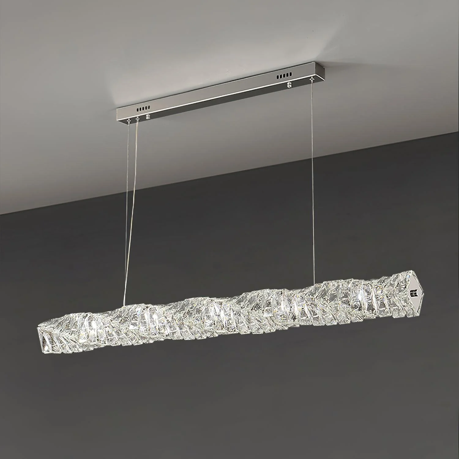 Stream Long Crystal Pendant Lamp - Image 41