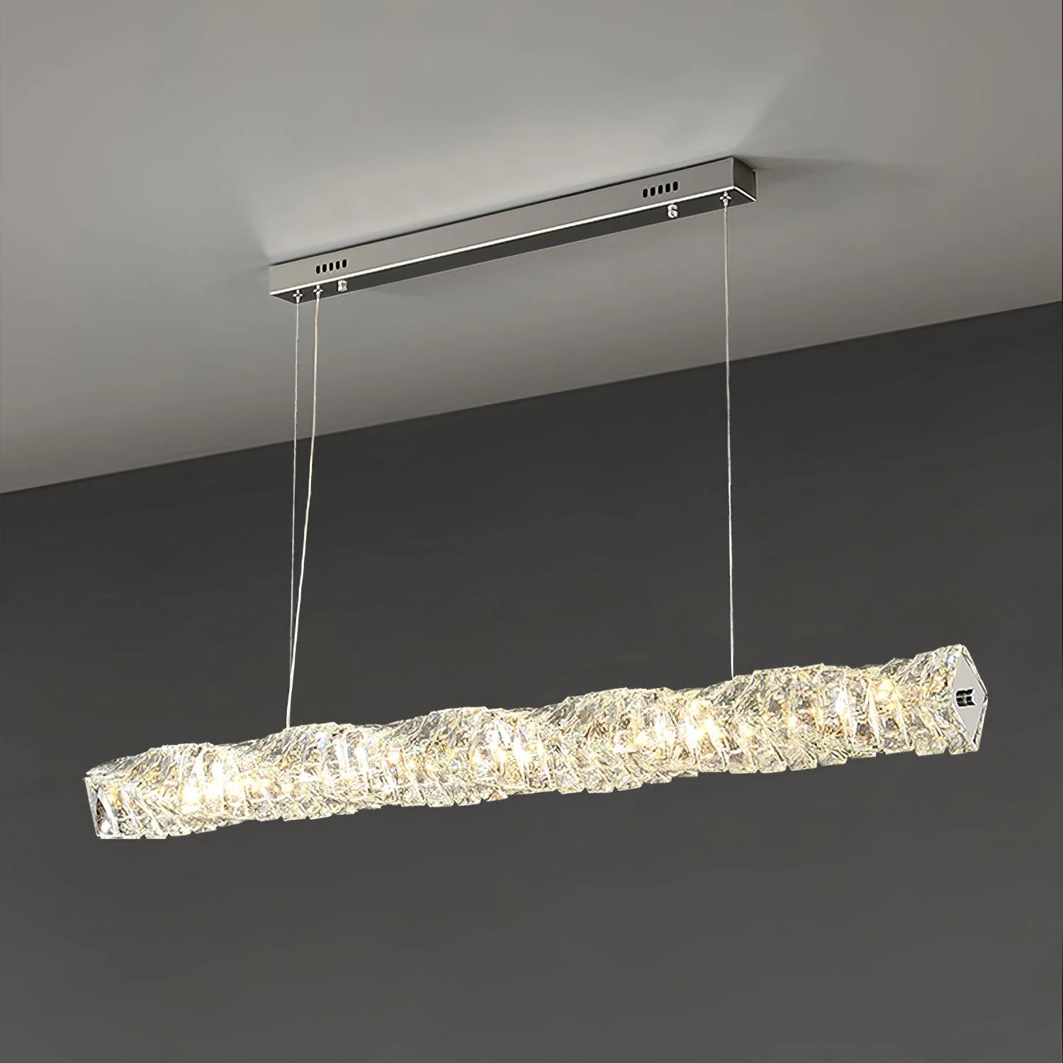 Stream Long Crystal Pendant Lamp - Image 42