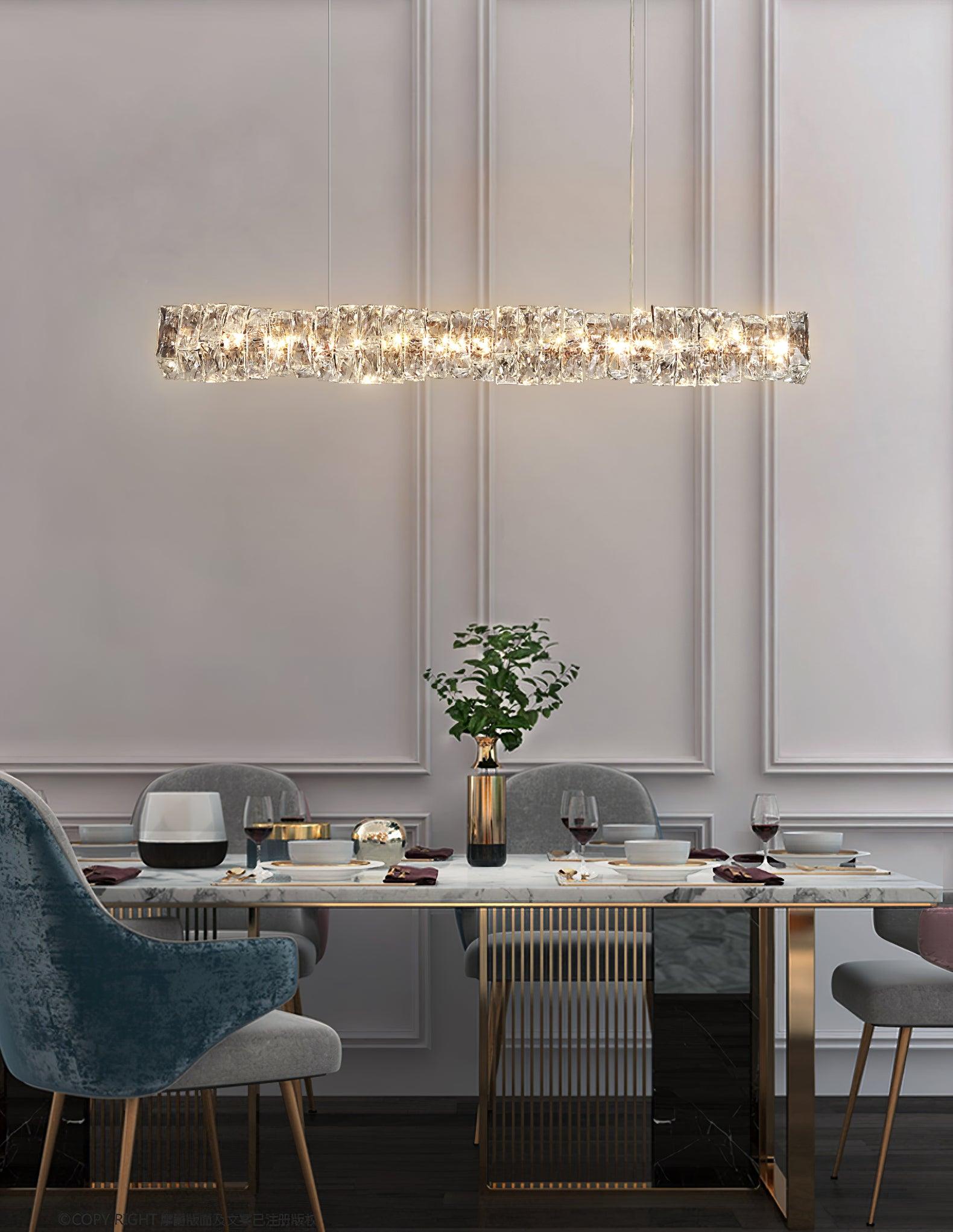 Stream Long Crystal Pendant Lamp - Image 56
