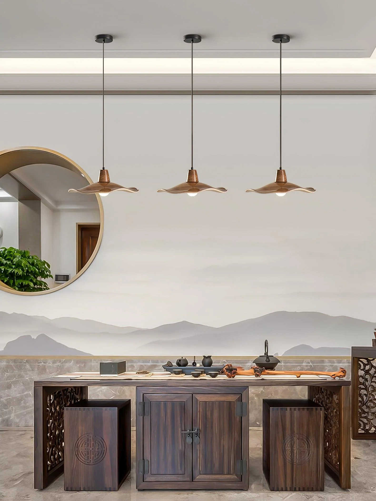 Sylaeara Nordic Art Resin Pendant Lamp - Image 4
