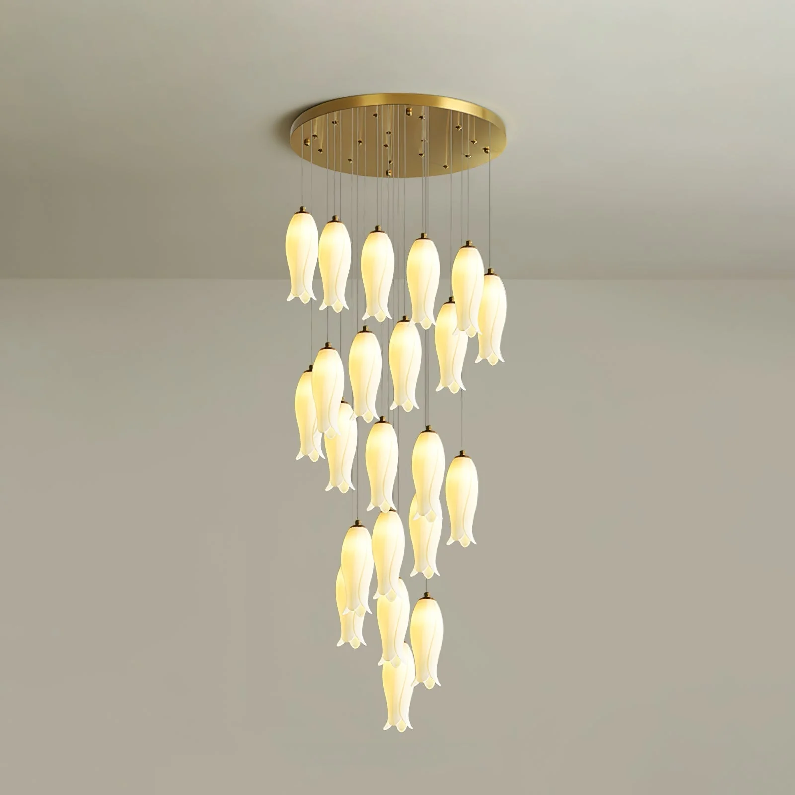 Sylirion Alabaster Brass Chandelier - Image 11