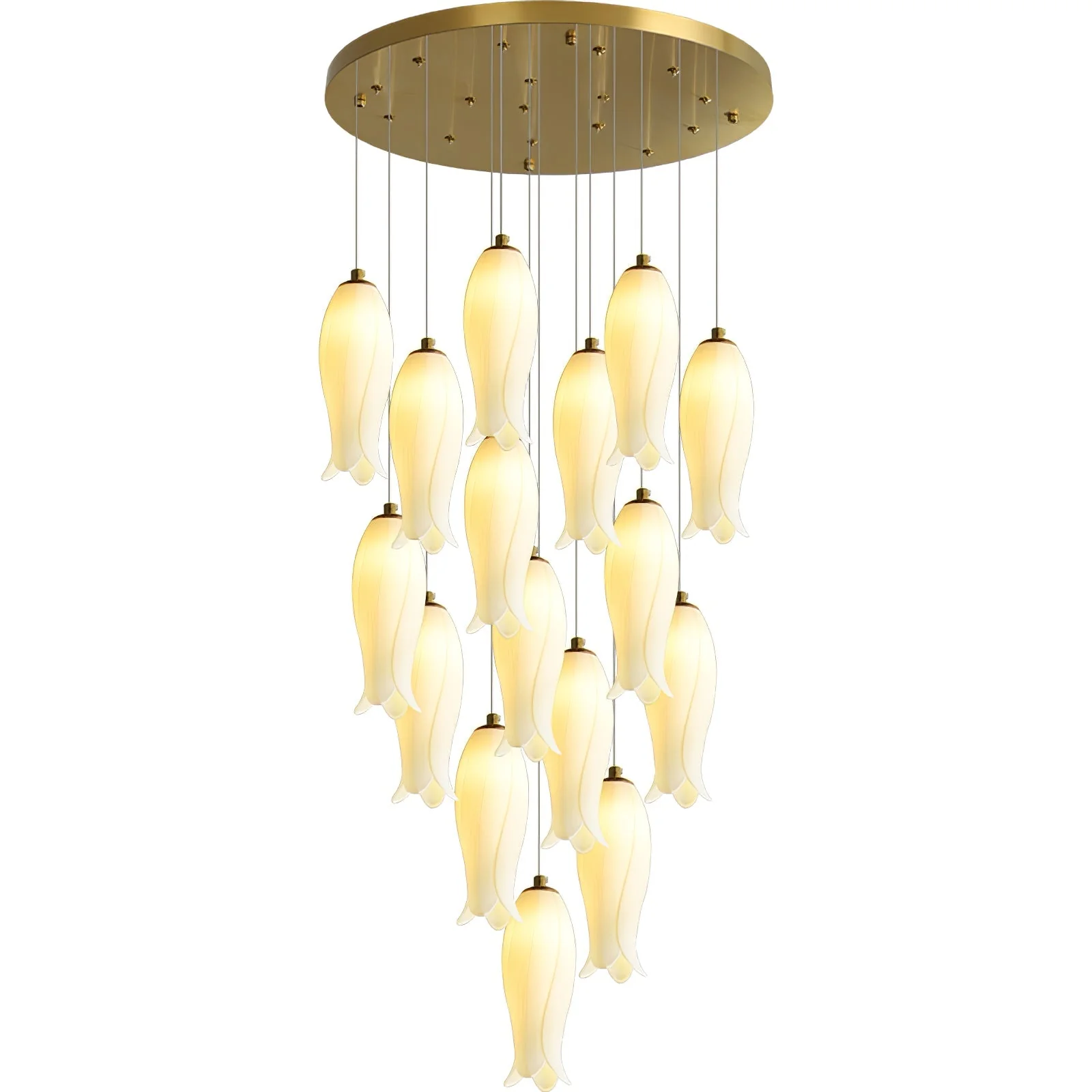 Sylirion Alabaster Brass Chandelier - Image 21