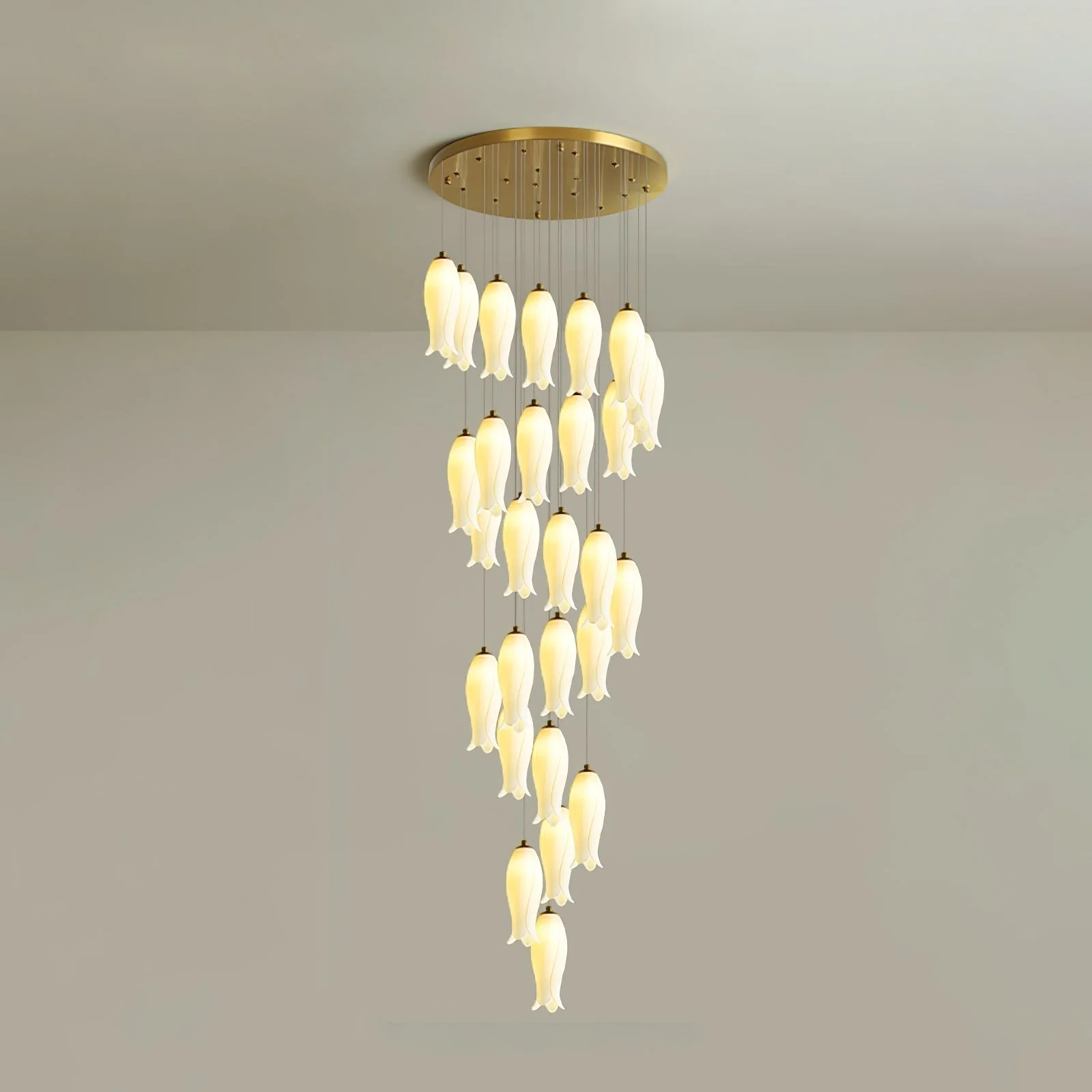 Sylirion Alabaster Brass Chandelier - Image 42