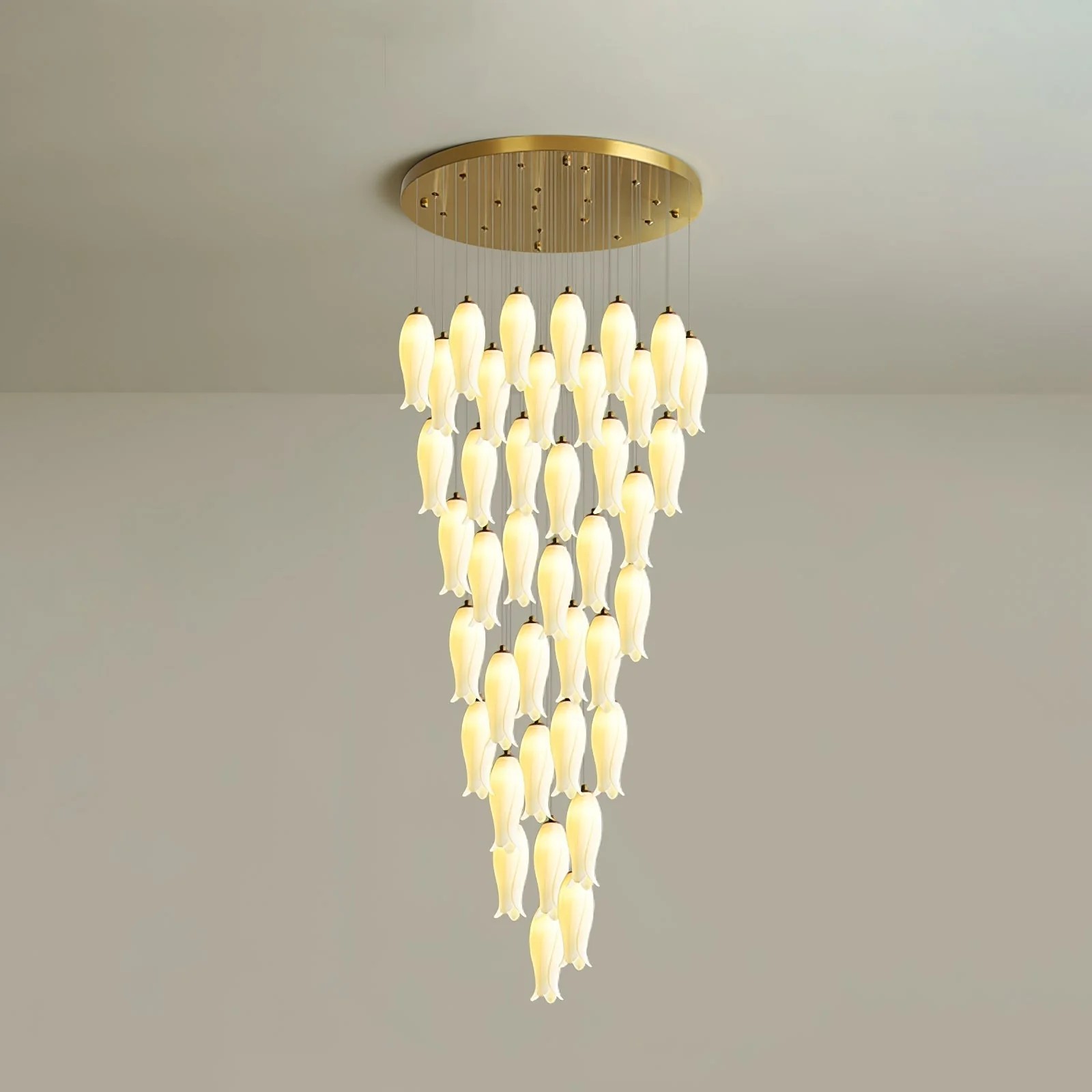 Sylirion Alabaster Brass Chandelier - Image 43