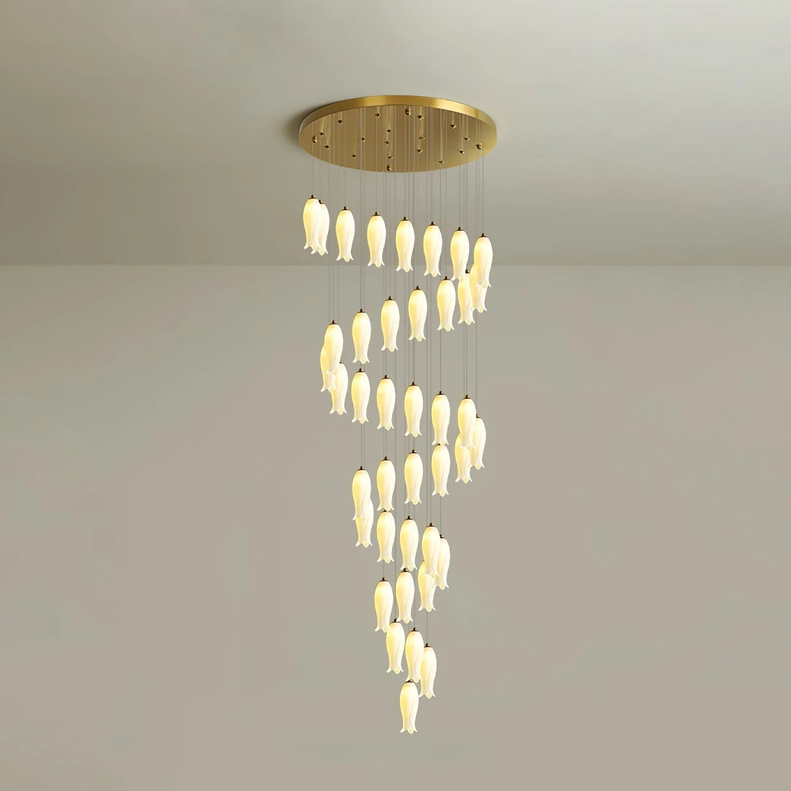 Sylirion Alabaster Brass Chandelier - Image 44