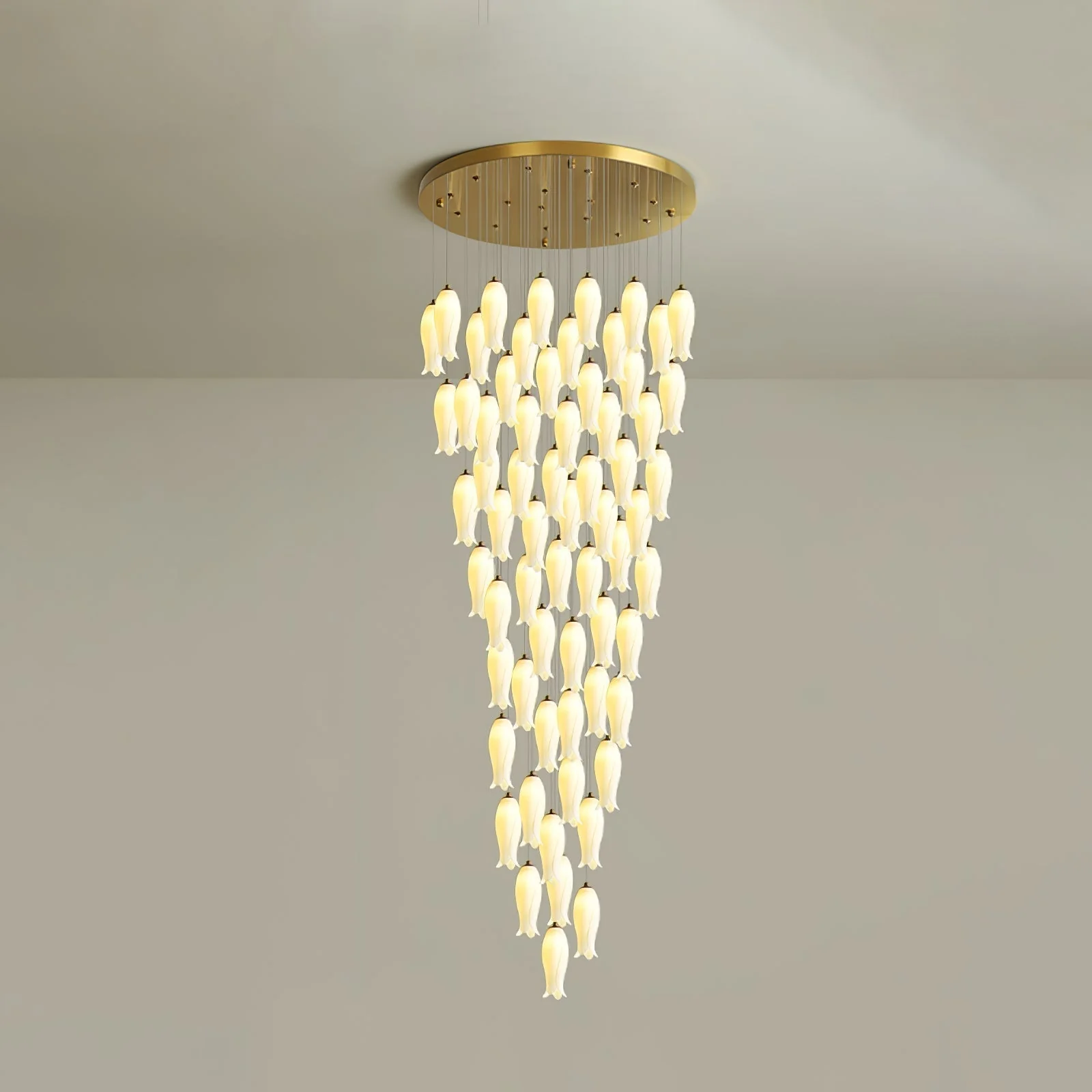 Sylirion Alabaster Brass Chandelier - Image 46