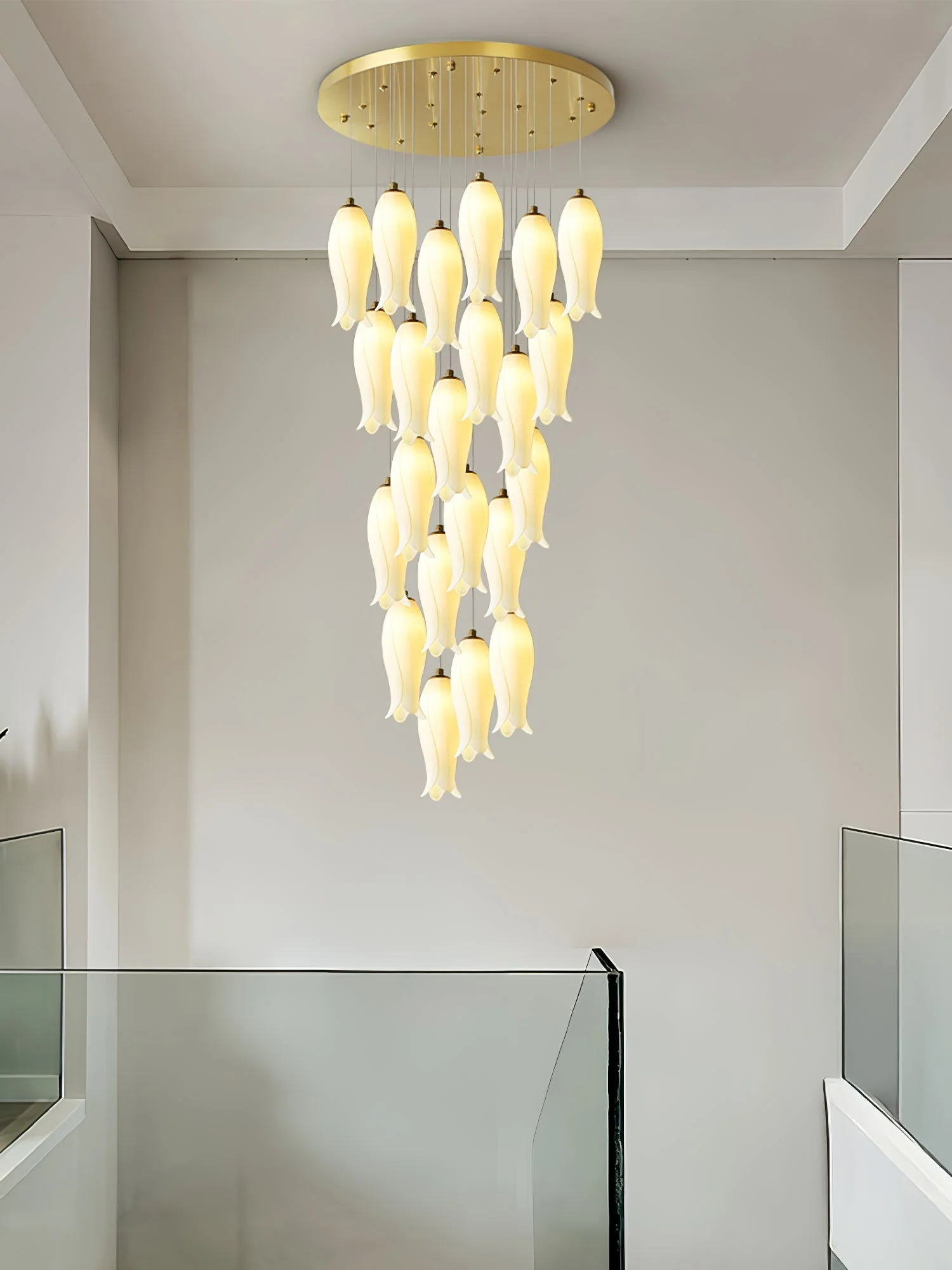 Sylirion Alabaster Brass Chandelier - Image 51