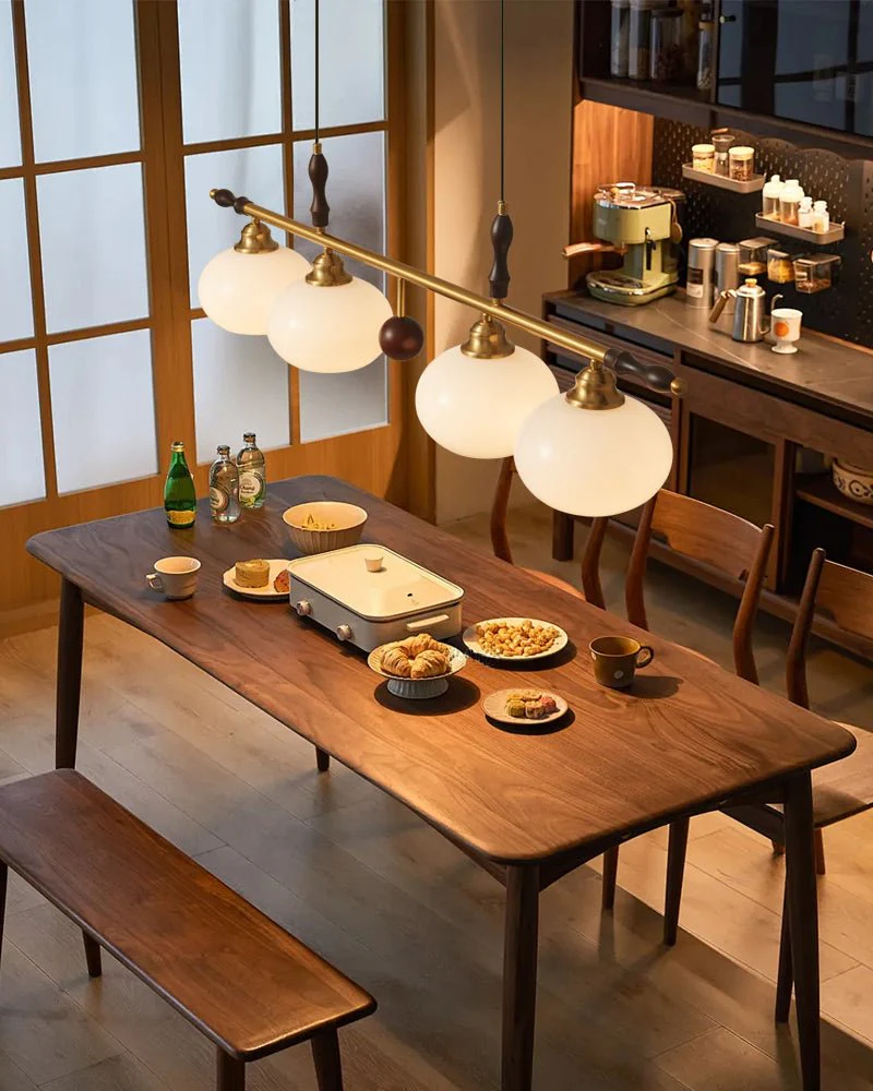 Sylvara Premium Elegance Traditional Wood Glass Pendant Lamp - Image 12