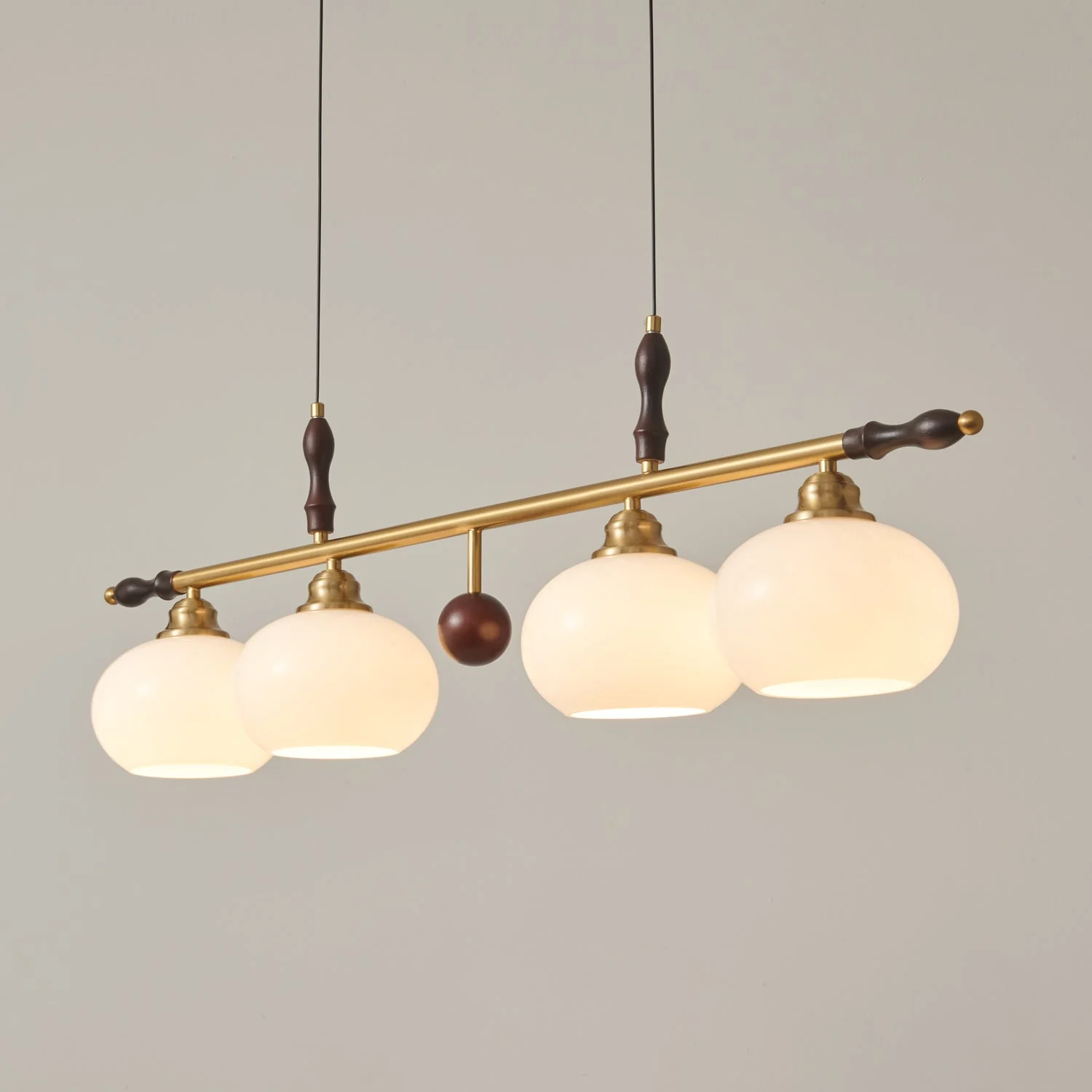 Sylvara Premium Elegance Traditional Wood Glass Pendant Lamp - Image 16