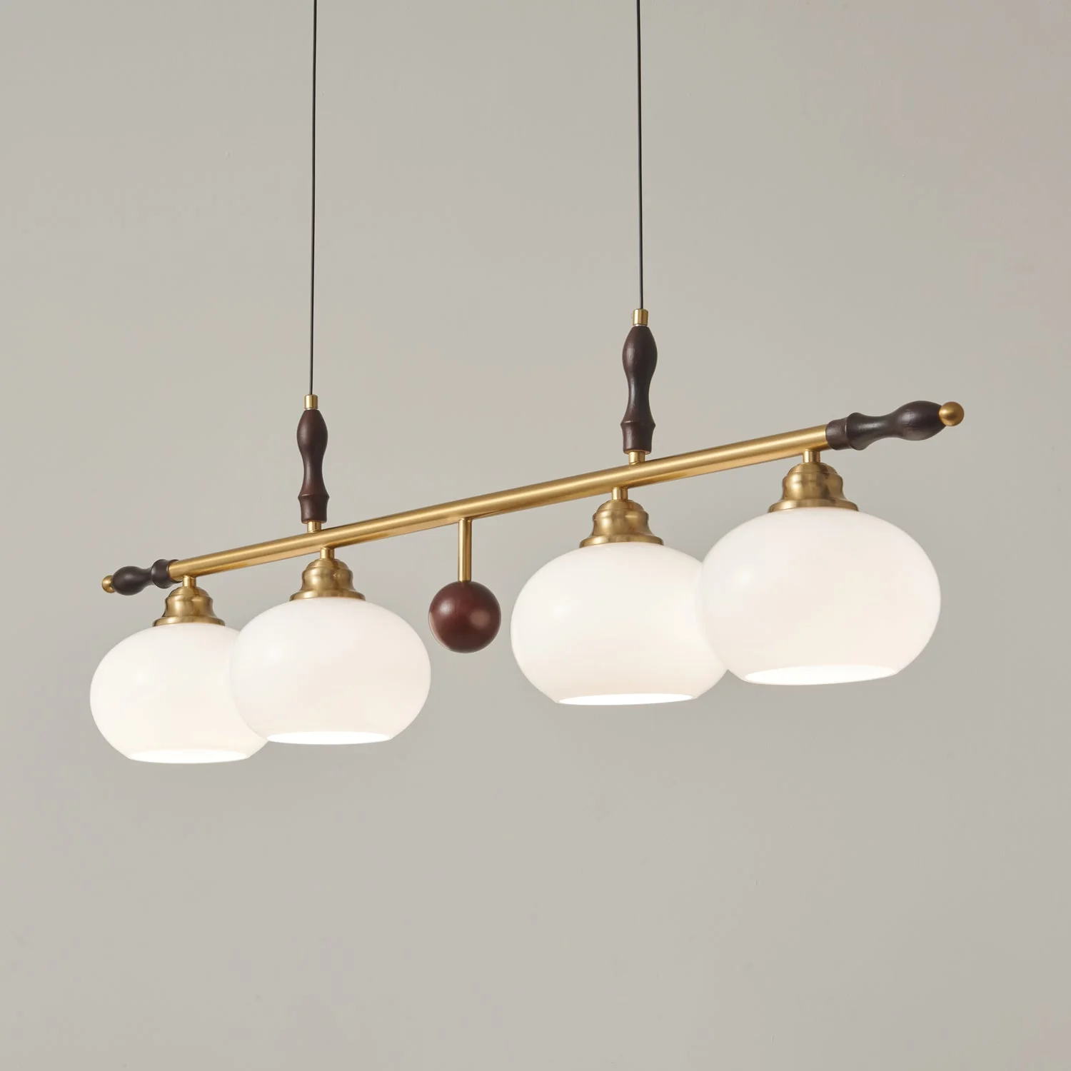 Sylvara Premium Elegance Traditional Wood Glass Pendant Lamp - Image 17