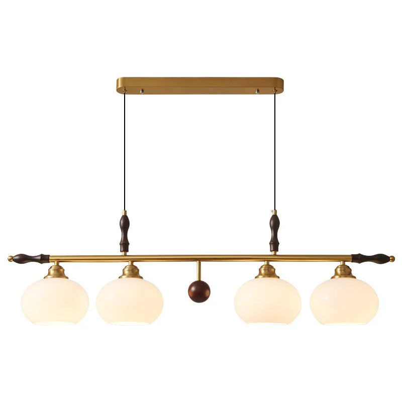Sylvara Premium Elegance Traditional Wood Glass Pendant Lamp - Image 2