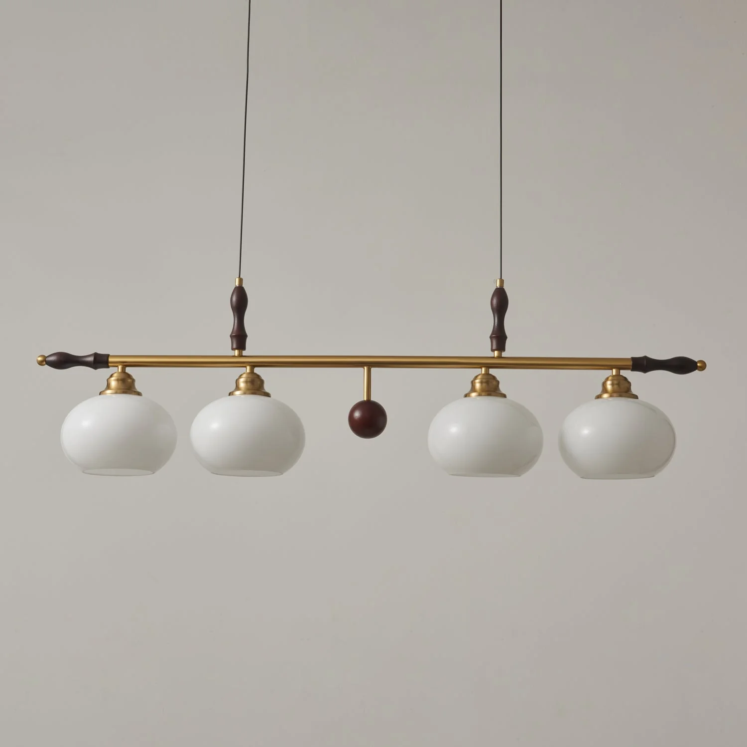 Sylvara Premium Elegance Traditional Wood Glass Pendant Lamp - Image 5