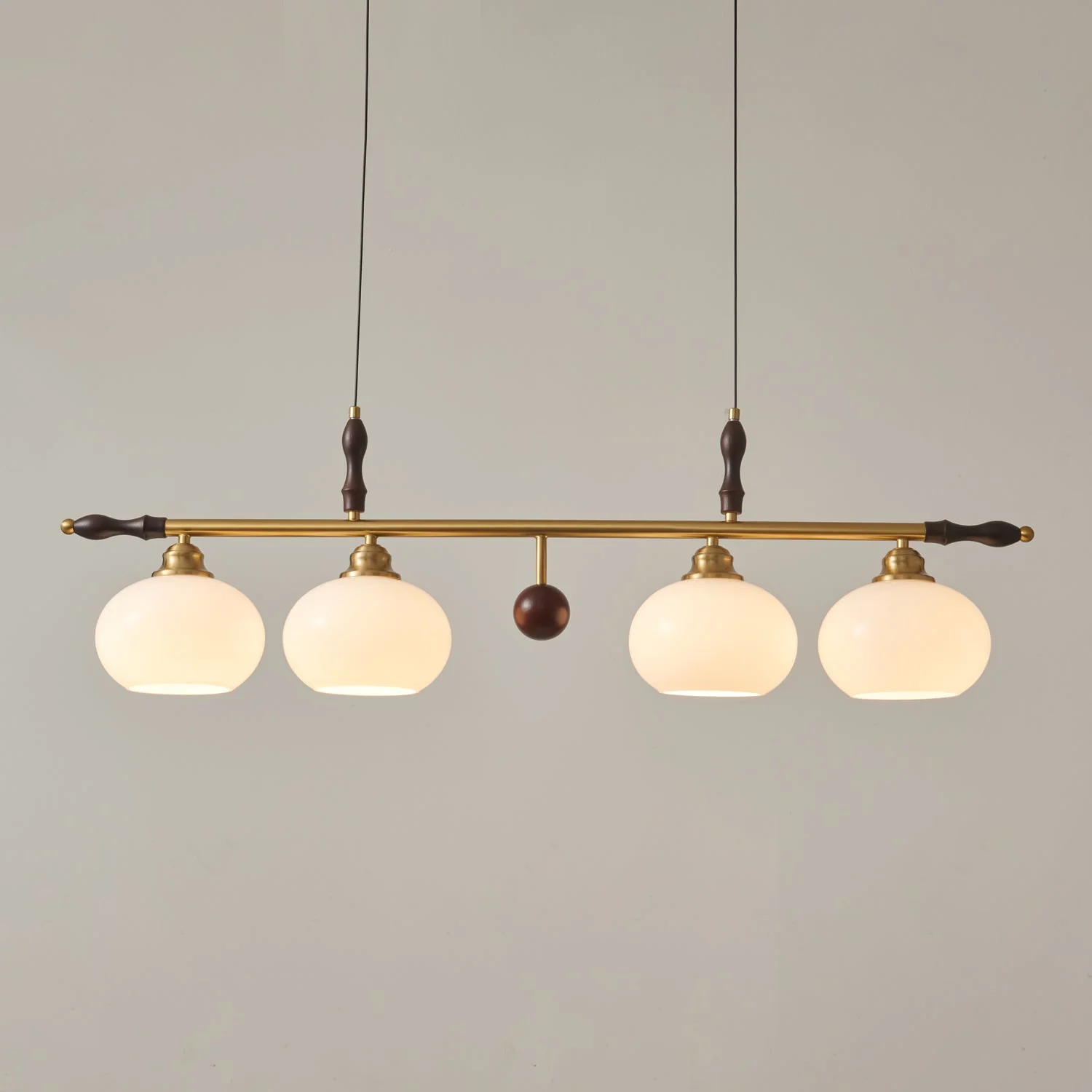Sylvara Premium Elegance Traditional Wood Glass Pendant Lamp - Image 6