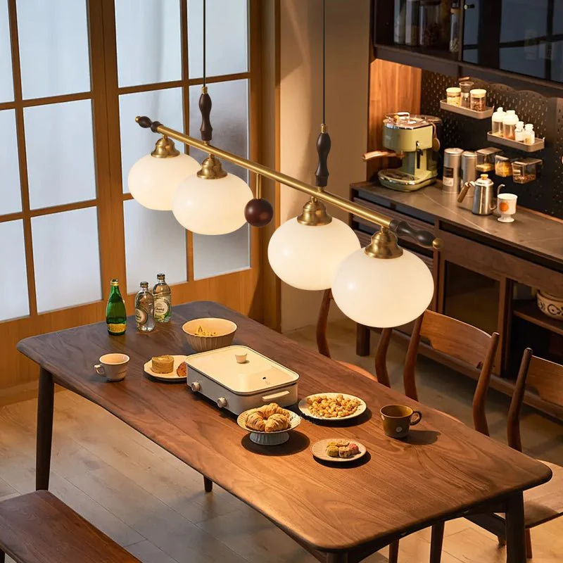 Sylvara Premium Elegance Traditional Wood Glass Pendant Lamp - Image 7