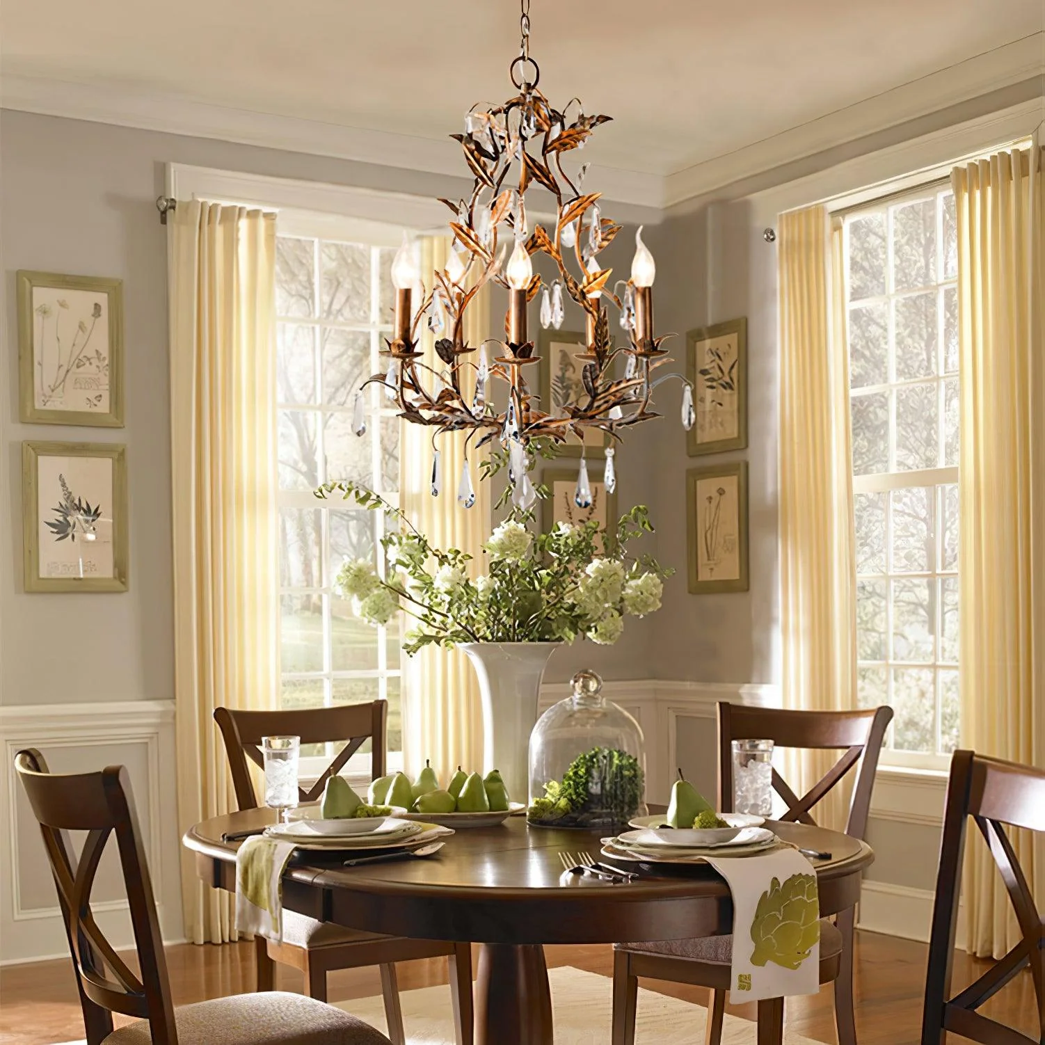 Sylvia Vintage Glass Chandelier - Image 16