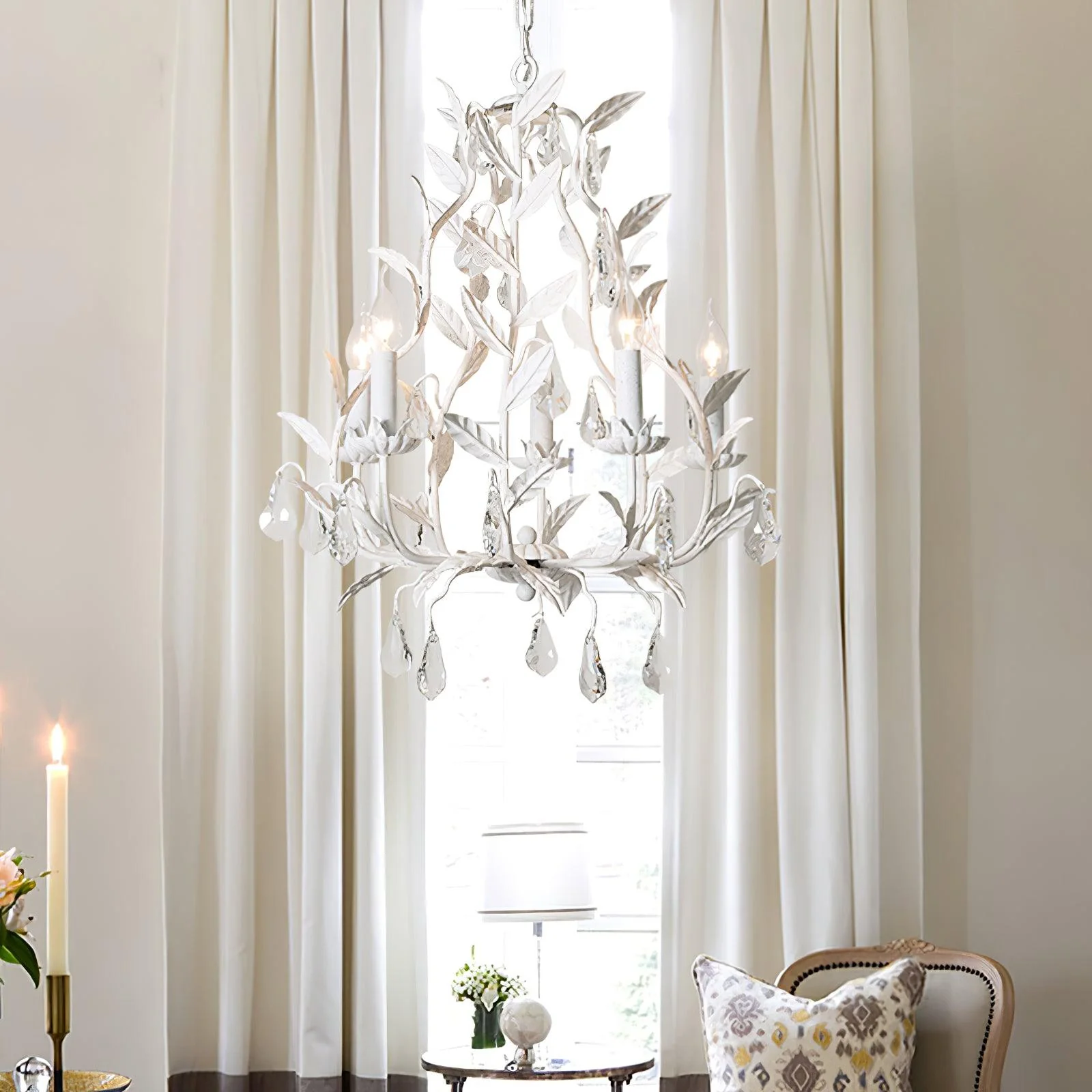Sylvia Vintage Glass Chandelier - Image 18