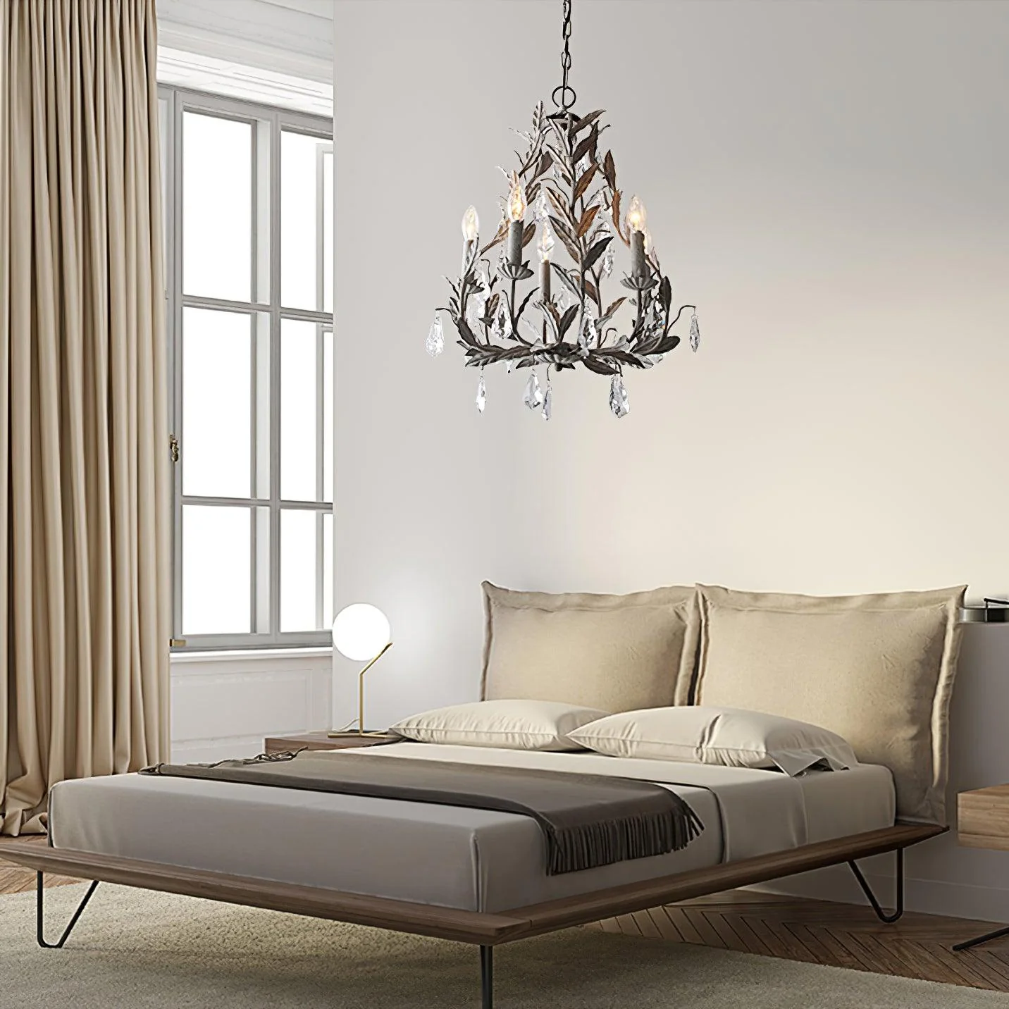 Sylvia Vintage Glass Chandelier - Image 19