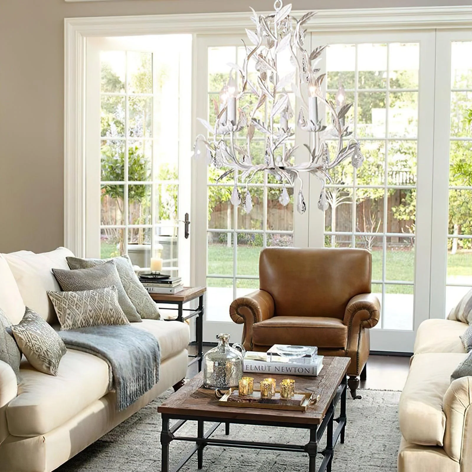 Sylvia Vintage Glass Chandelier - Image 20
