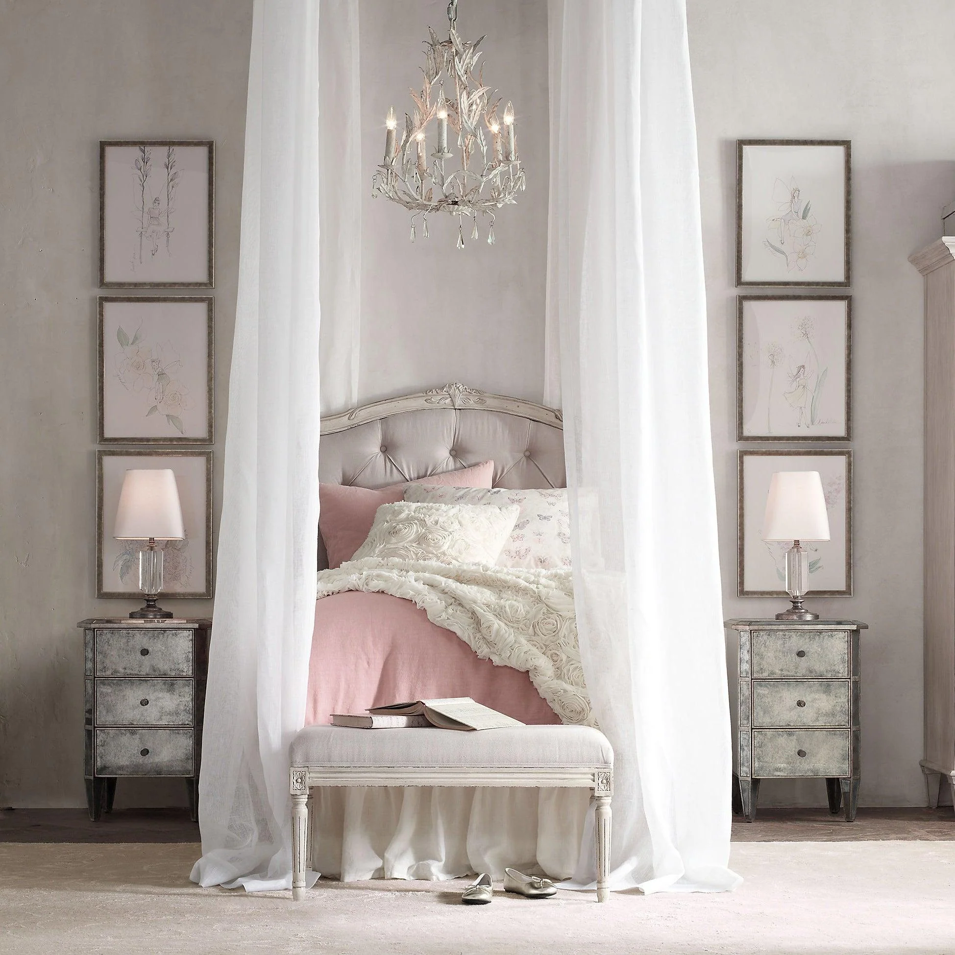 Sylvia Vintage Glass Chandelier - Image 21
