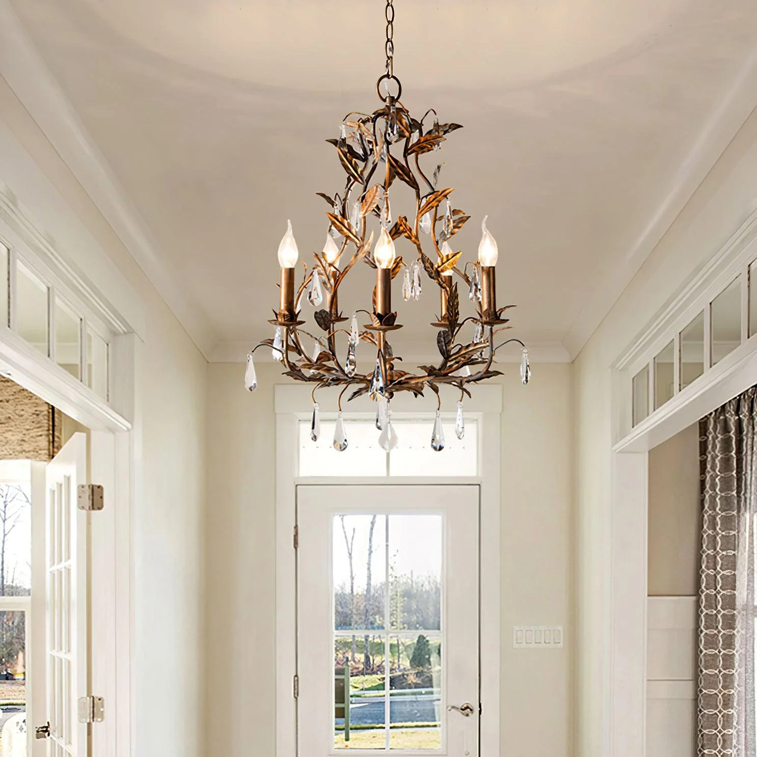 Sylvia Vintage Glass Chandelier - Image 22