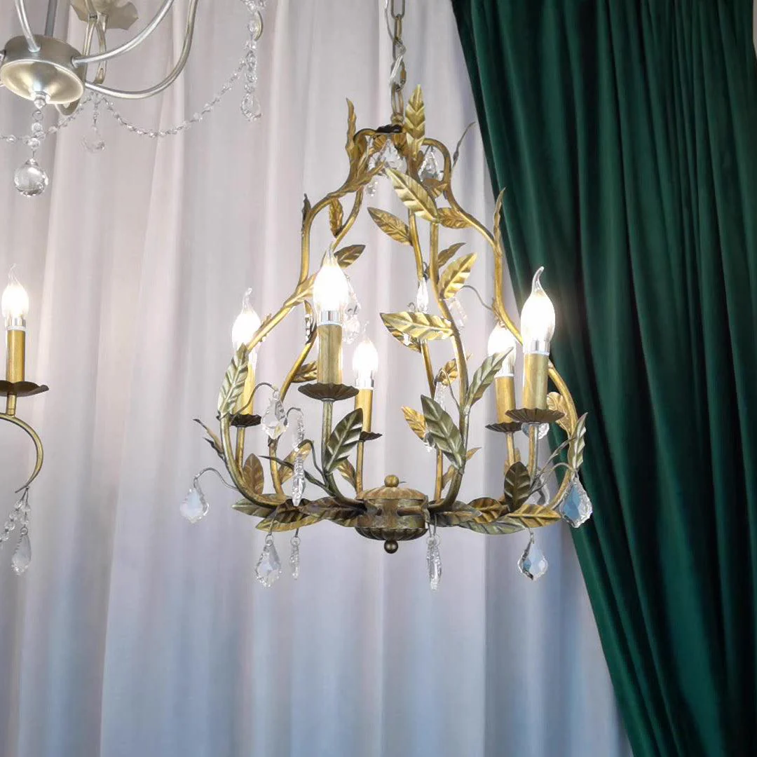 Sylvia Vintage Glass Chandelier - Image 23