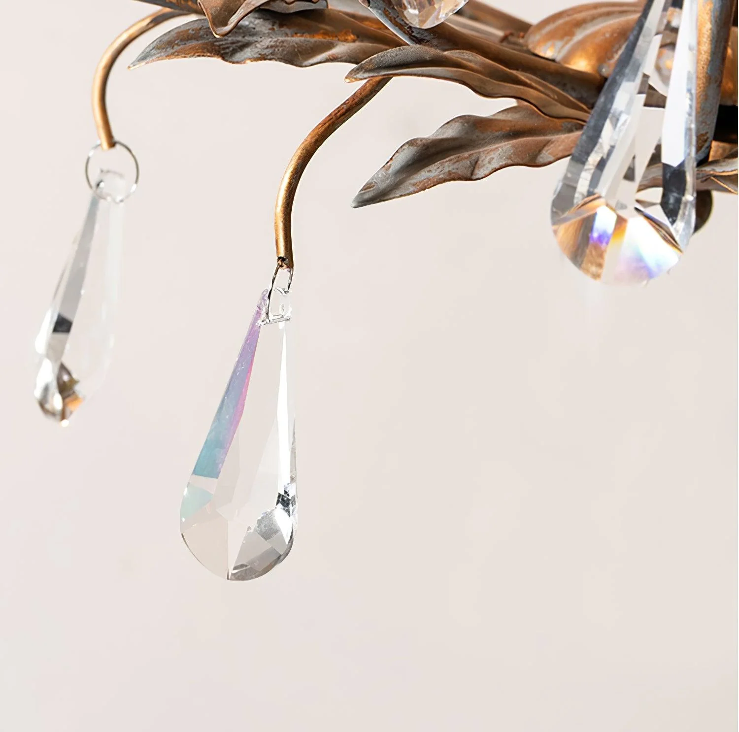 Sylvia Vintage Glass Chandelier - Image 3