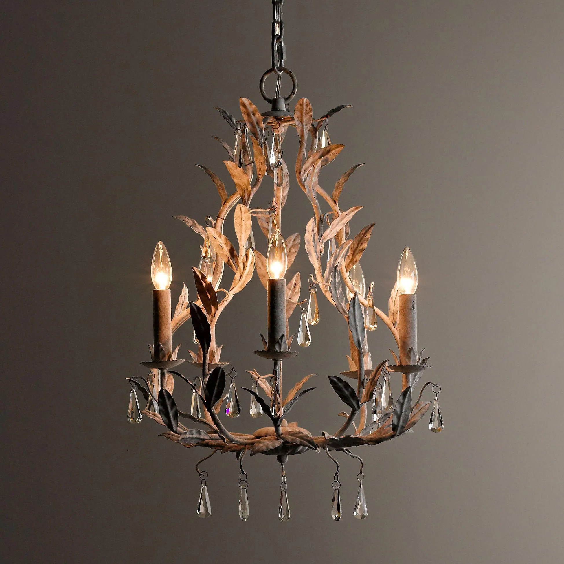 Sylvia Vintage Glass Chandelier - Image 5