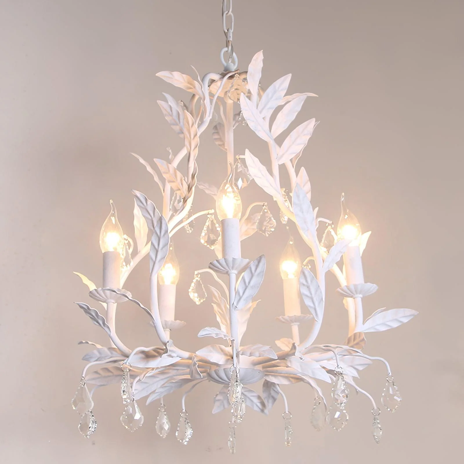 Sylvia Vintage Glass Chandelier - Image 7