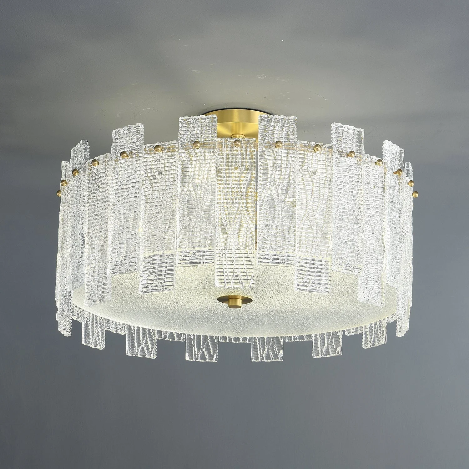 Symiror Postmodern Luxury Brass Glass Ceiling Light - Image 10