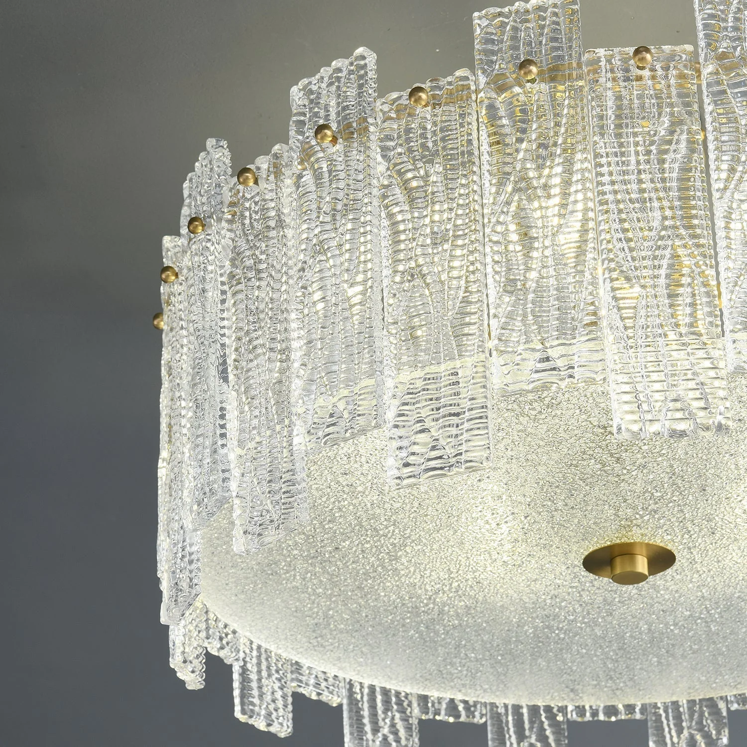 Symiror Postmodern Luxury Brass Glass Ceiling Light - Image 14