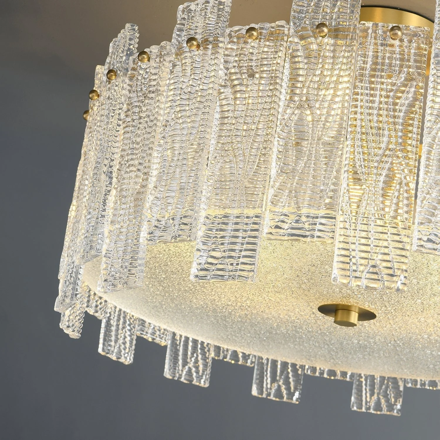 Symiror Postmodern Luxury Brass Glass Ceiling Light - Image 15