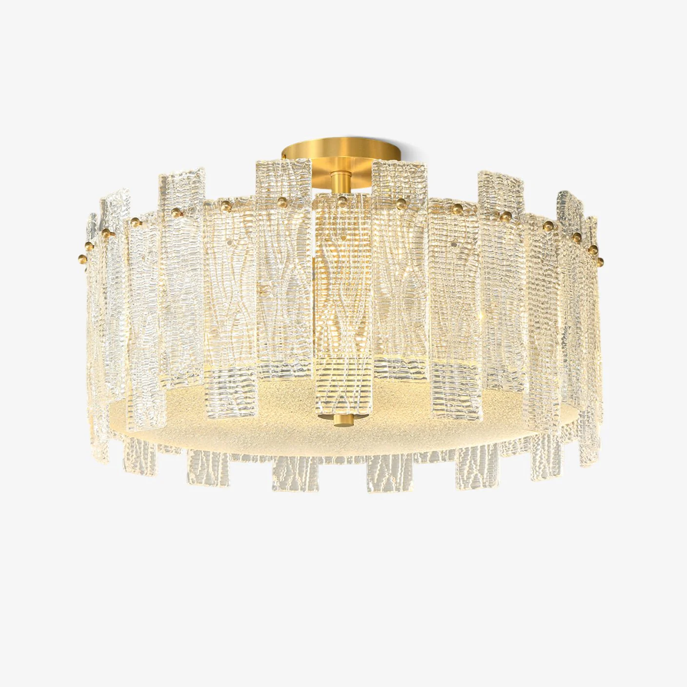 Symiror Postmodern Luxury Brass Glass Ceiling Light - Image 16