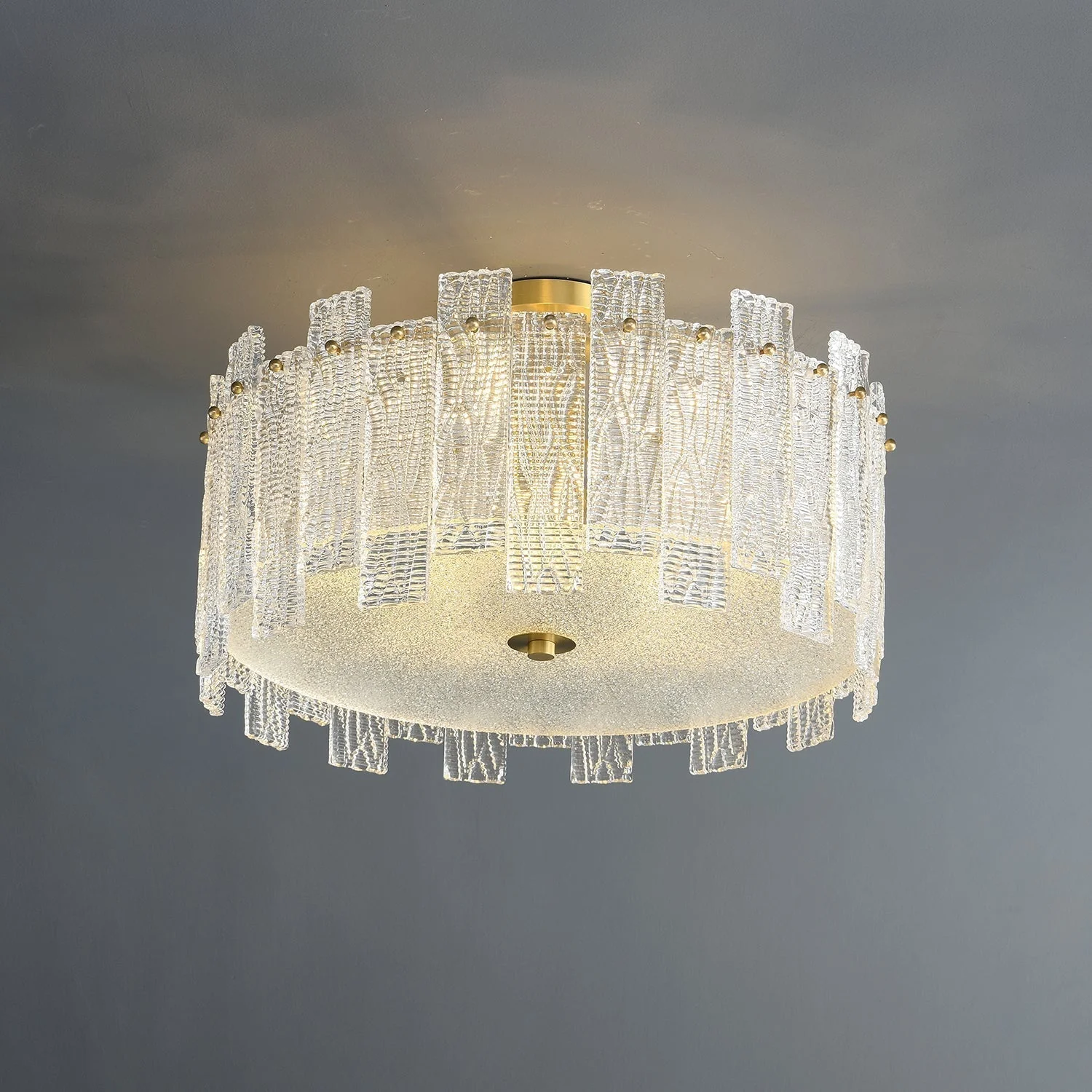 Symiror Postmodern Luxury Brass Glass Ceiling Light - Image 17