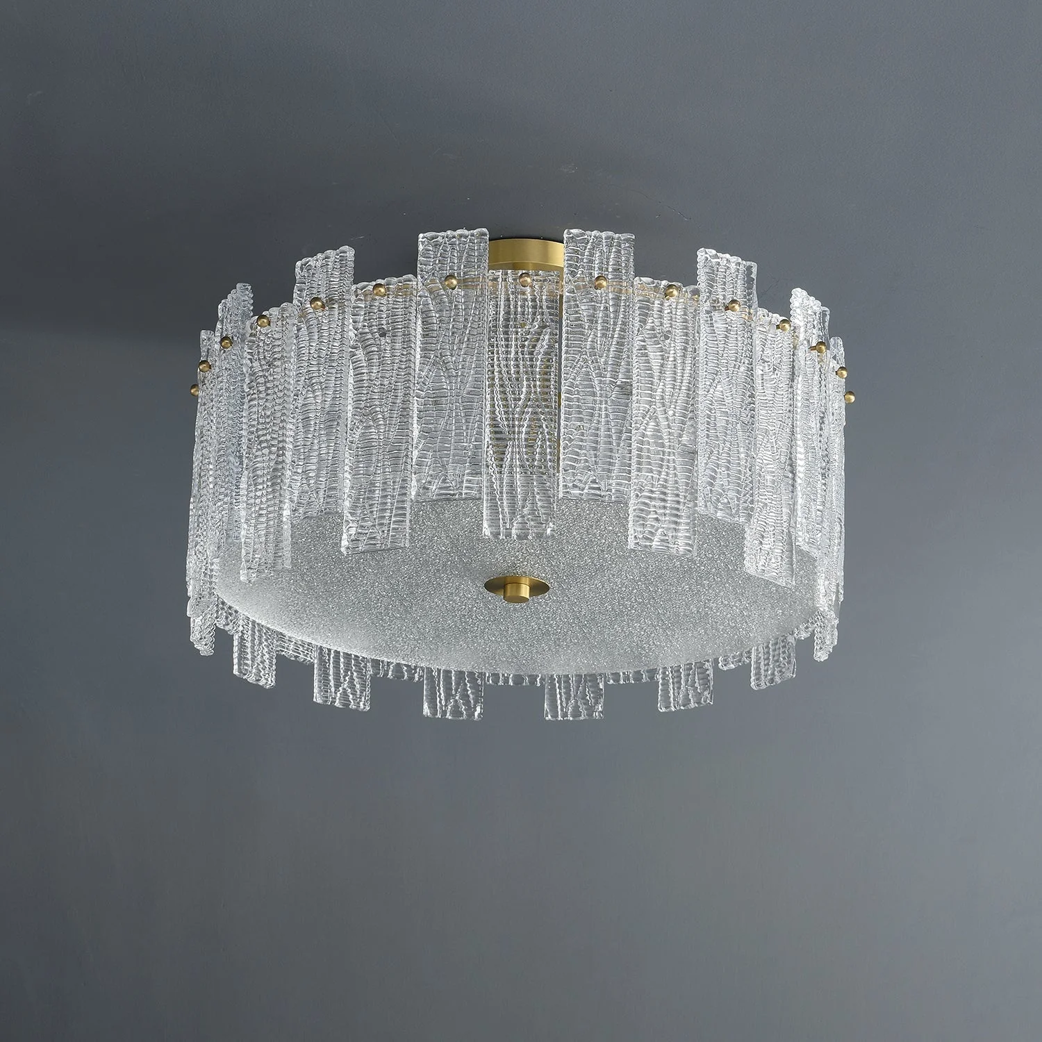 Symiror Postmodern Luxury Brass Glass Ceiling Light - Image 5