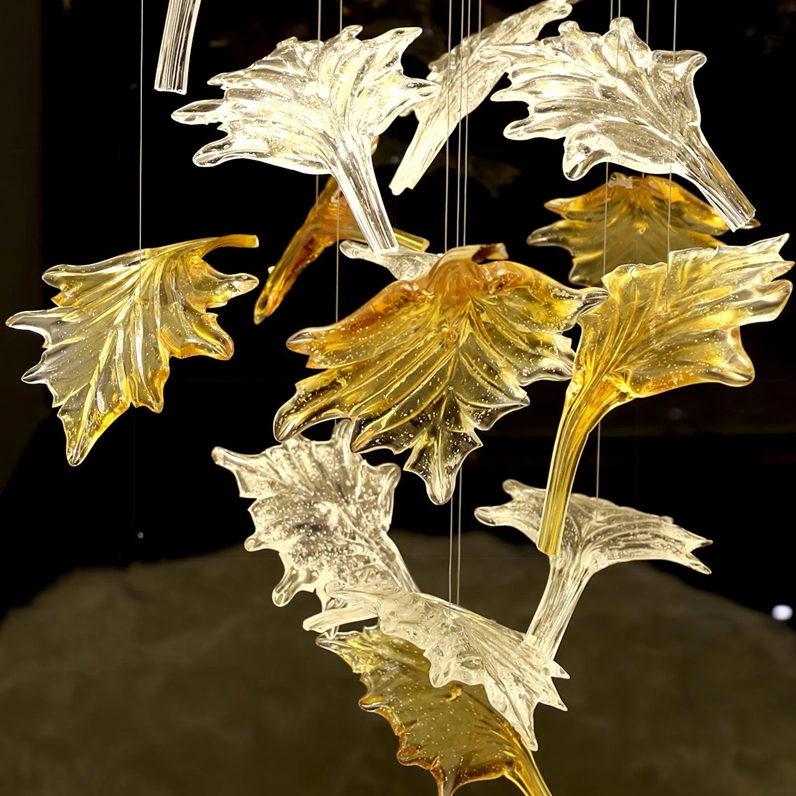 Syraean Multicolor Maple Leaf Crystal Chandelier - Image 13