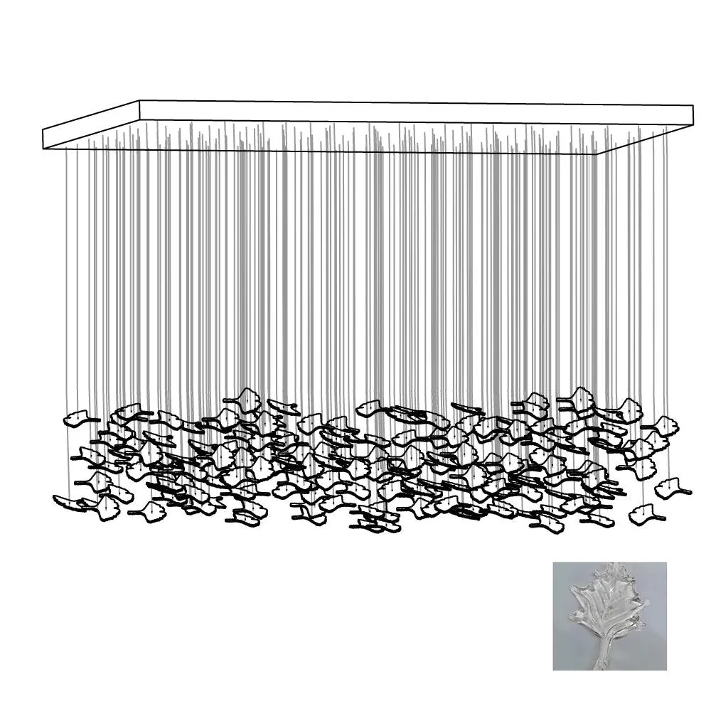 Syraean Multicolor Maple Leaf Crystal Chandelier - Image 19
