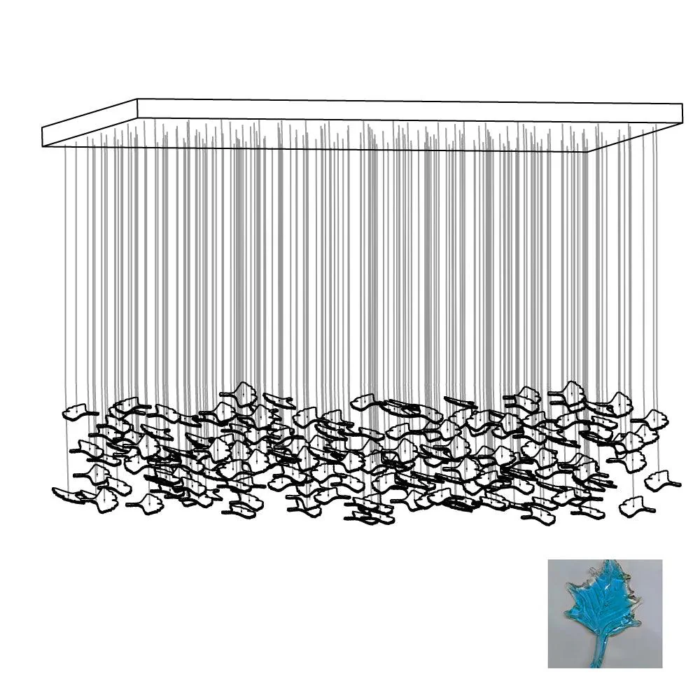Syraean Multicolor Maple Leaf Crystal Chandelier - Image 21