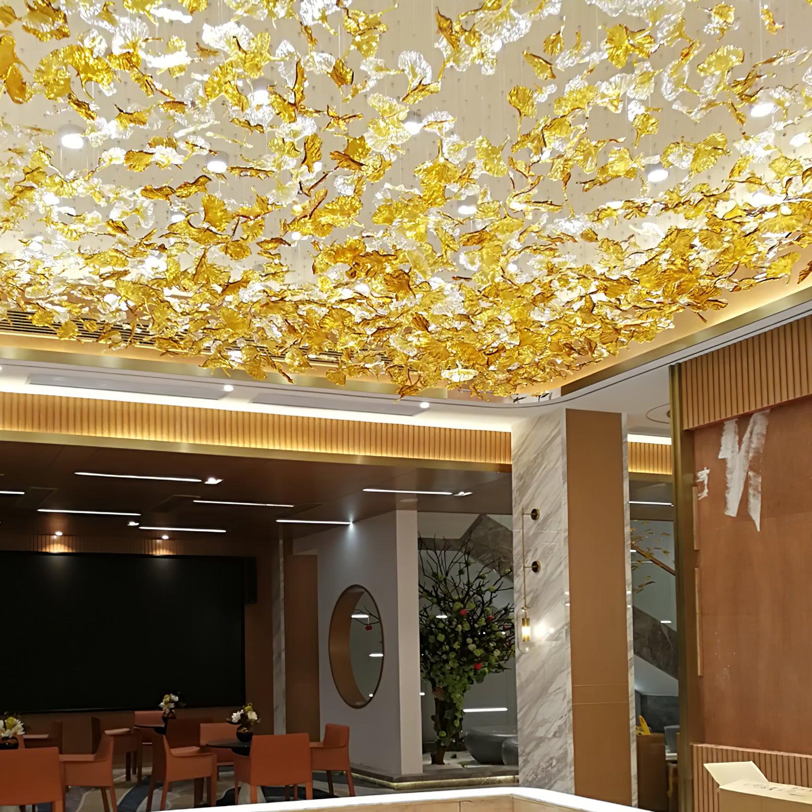 Syraean Multicolor Maple Leaf Crystal Chandelier - Image 28