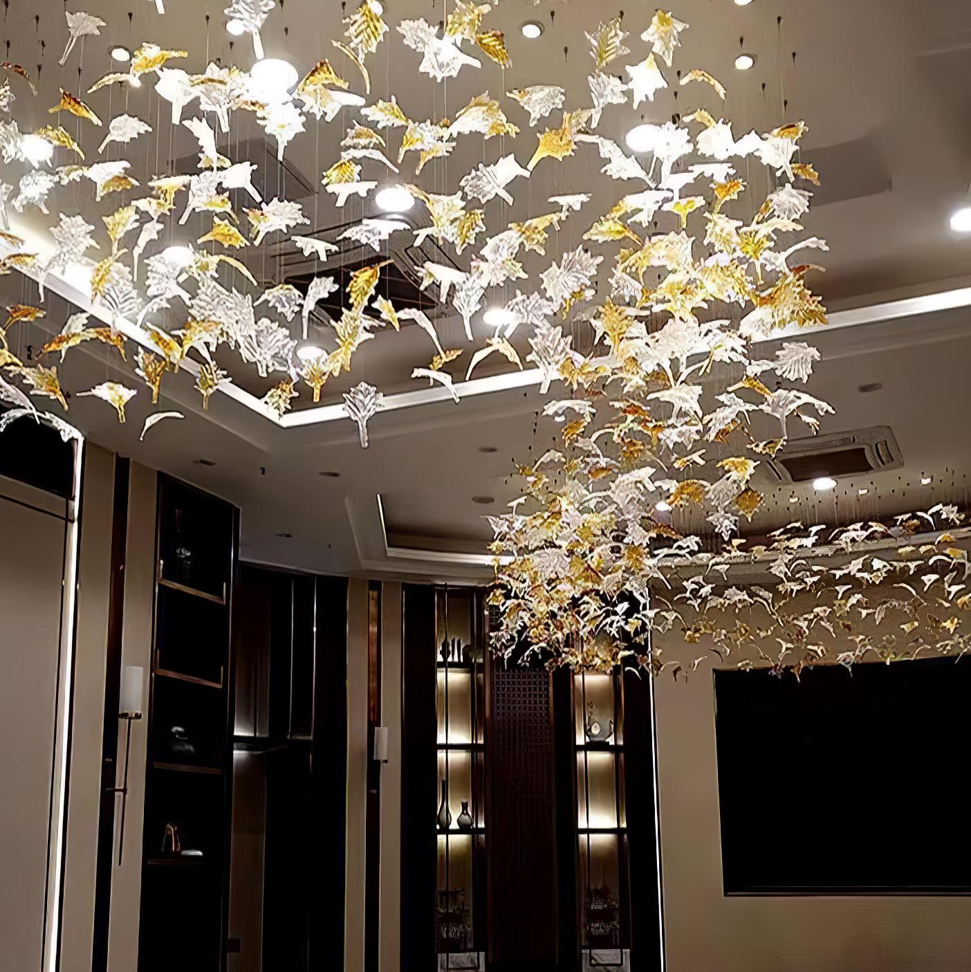 Syraean Multicolor Maple Leaf Crystal Chandelier - Image 34