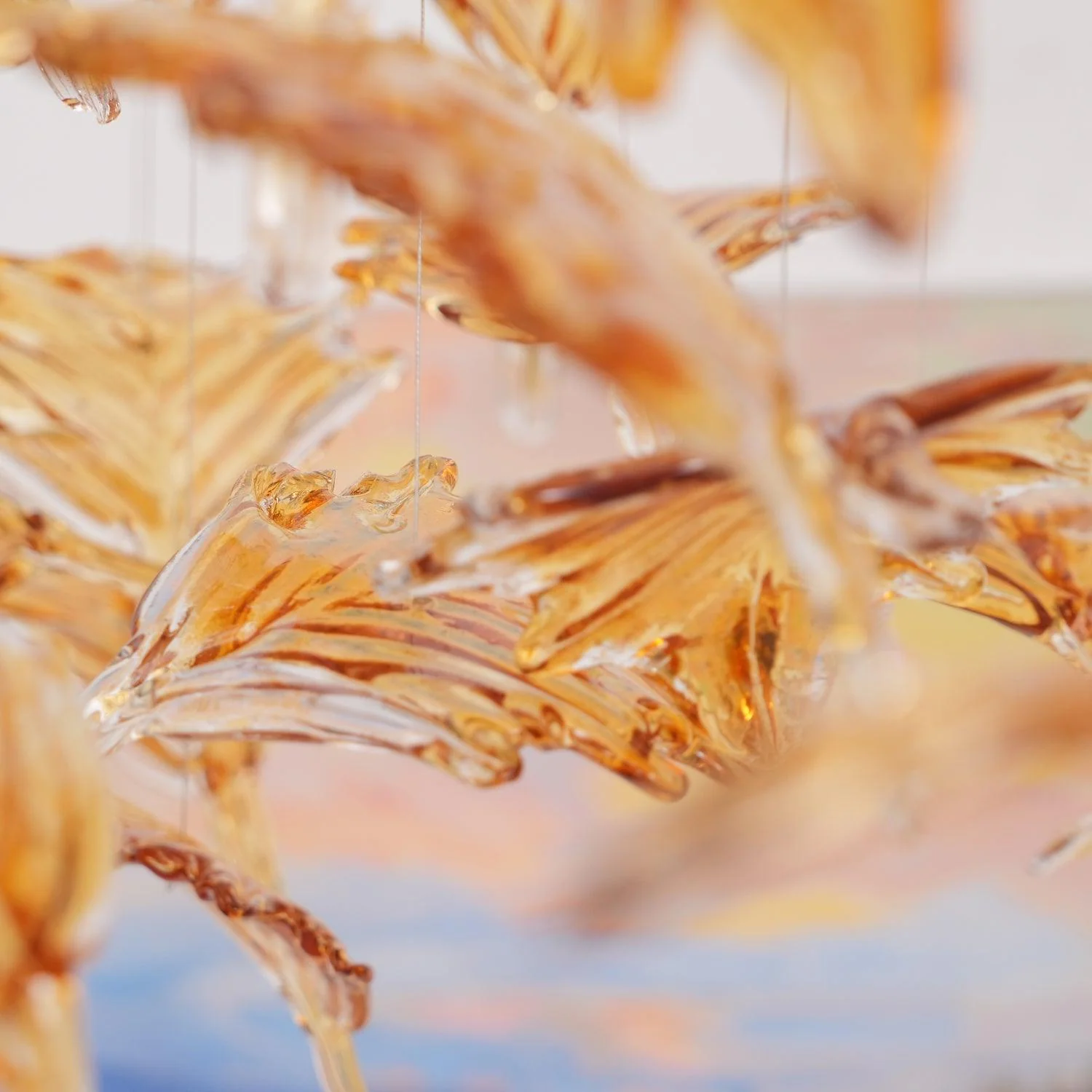 Syraean Multicolor Maple Leaf Crystal Chandelier - Image 35