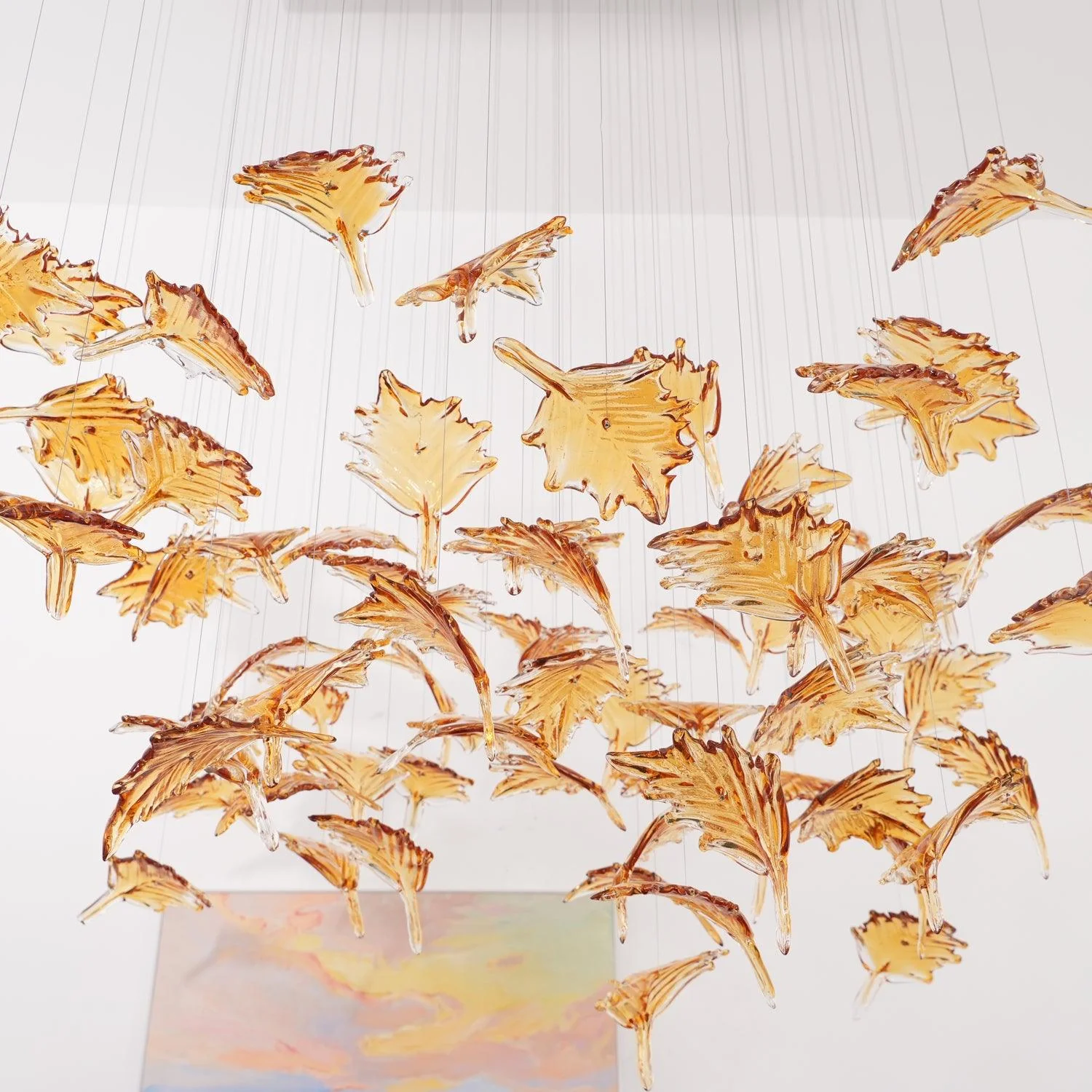 Syraean Multicolor Maple Leaf Crystal Chandelier - Image 40