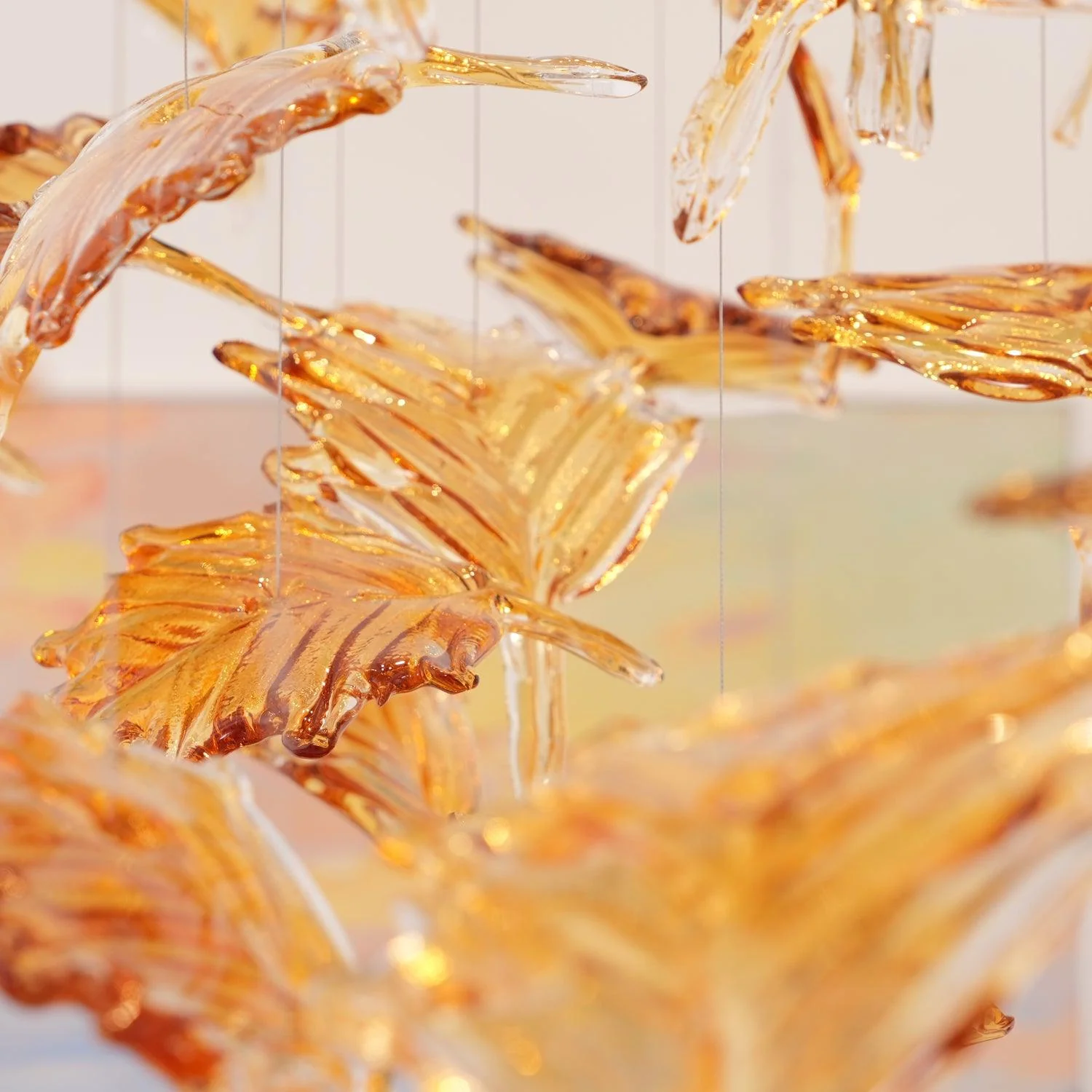 Syraean Multicolor Maple Leaf Crystal Chandelier - Image 46