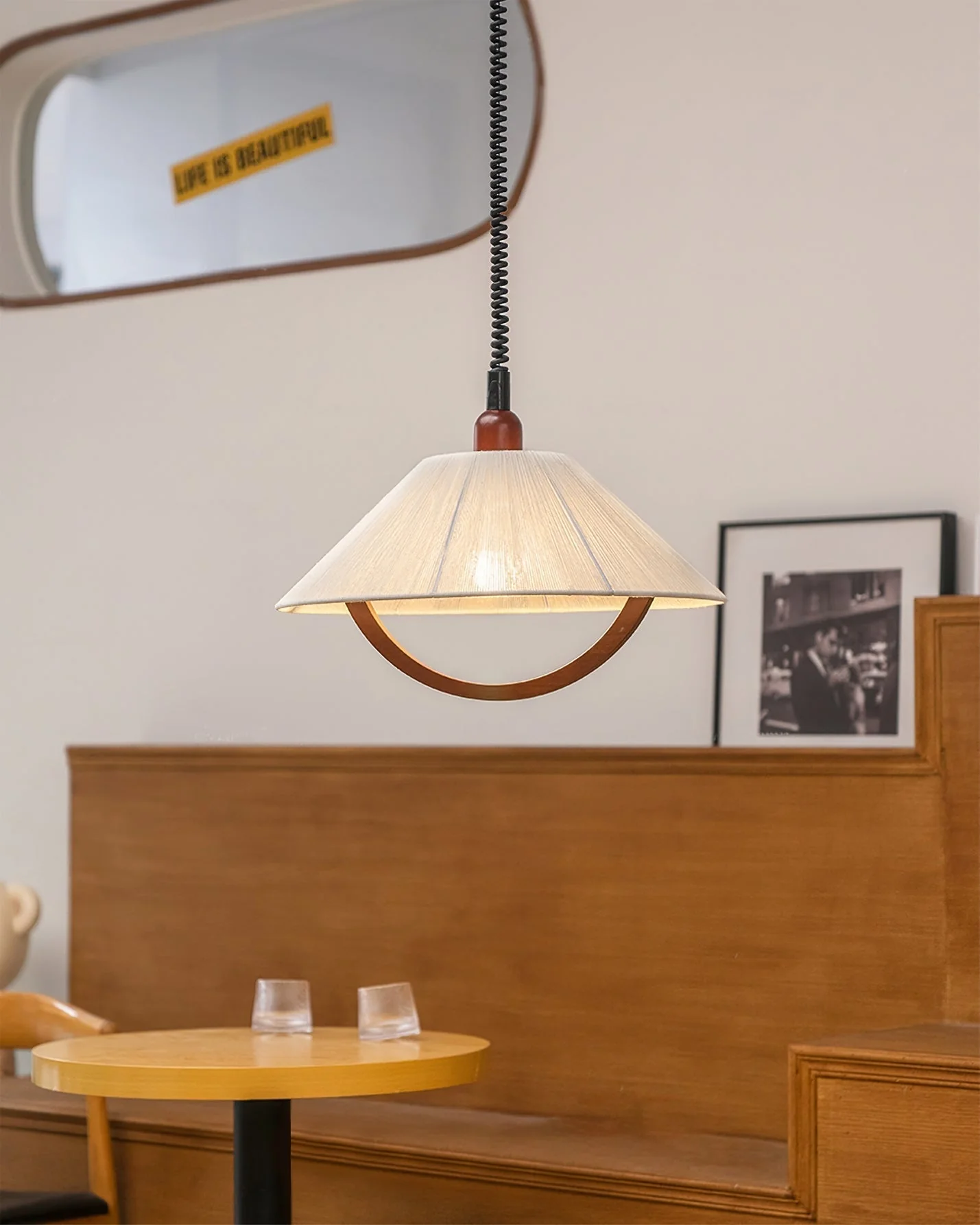 Syraeen Premium Nordic Art Wood Pendant Lamp - Image 4