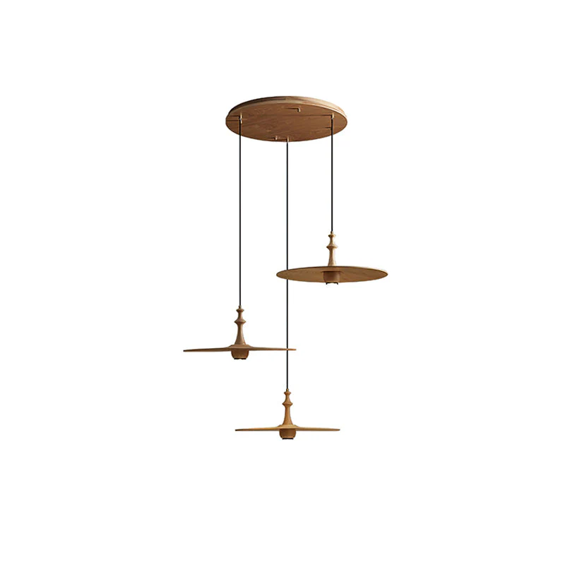 Syrinyra Sculptural Wood Disc Pendant Light - Image 46