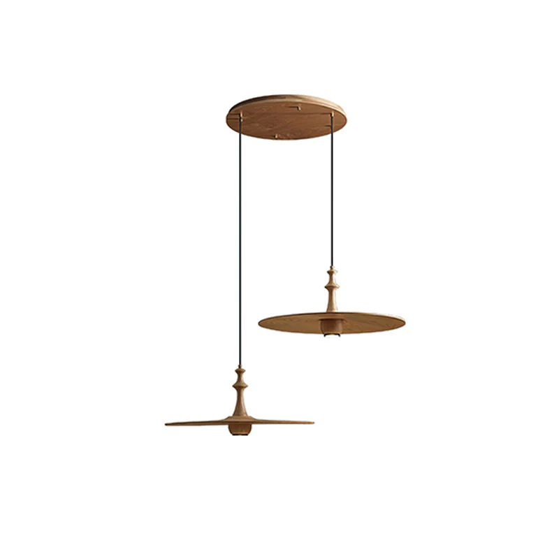 Syrinyra Sculptural Wood Disc Pendant Light - Image 54