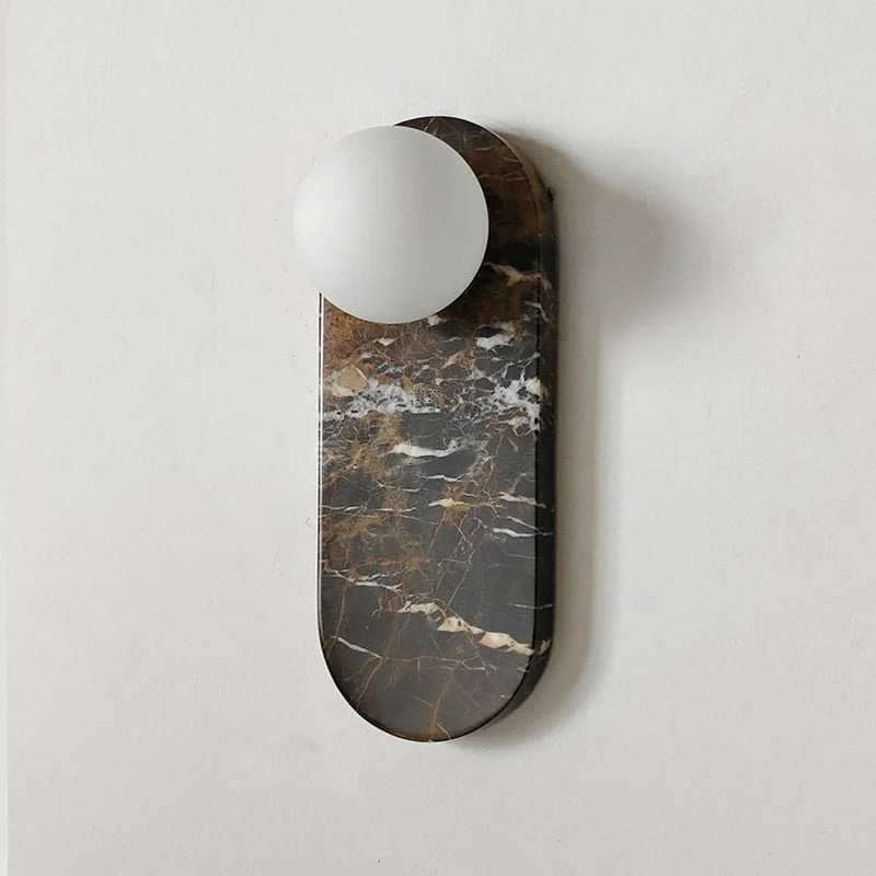 Sysolion Modern Minimalist Glass Marble Wall Lamp - Image 12