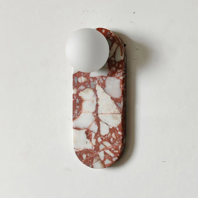 Sysolion Modern Minimalist Glass Marble Wall Lamp - Image 13